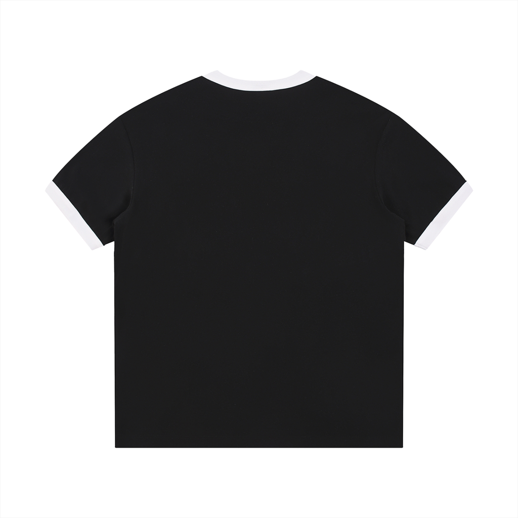Retro Ringer Tee | Contrast Ribbed Crewneck