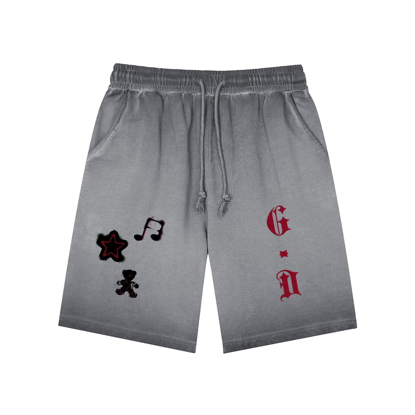 Reverse Dyed Pop-Mood Sweatshorts