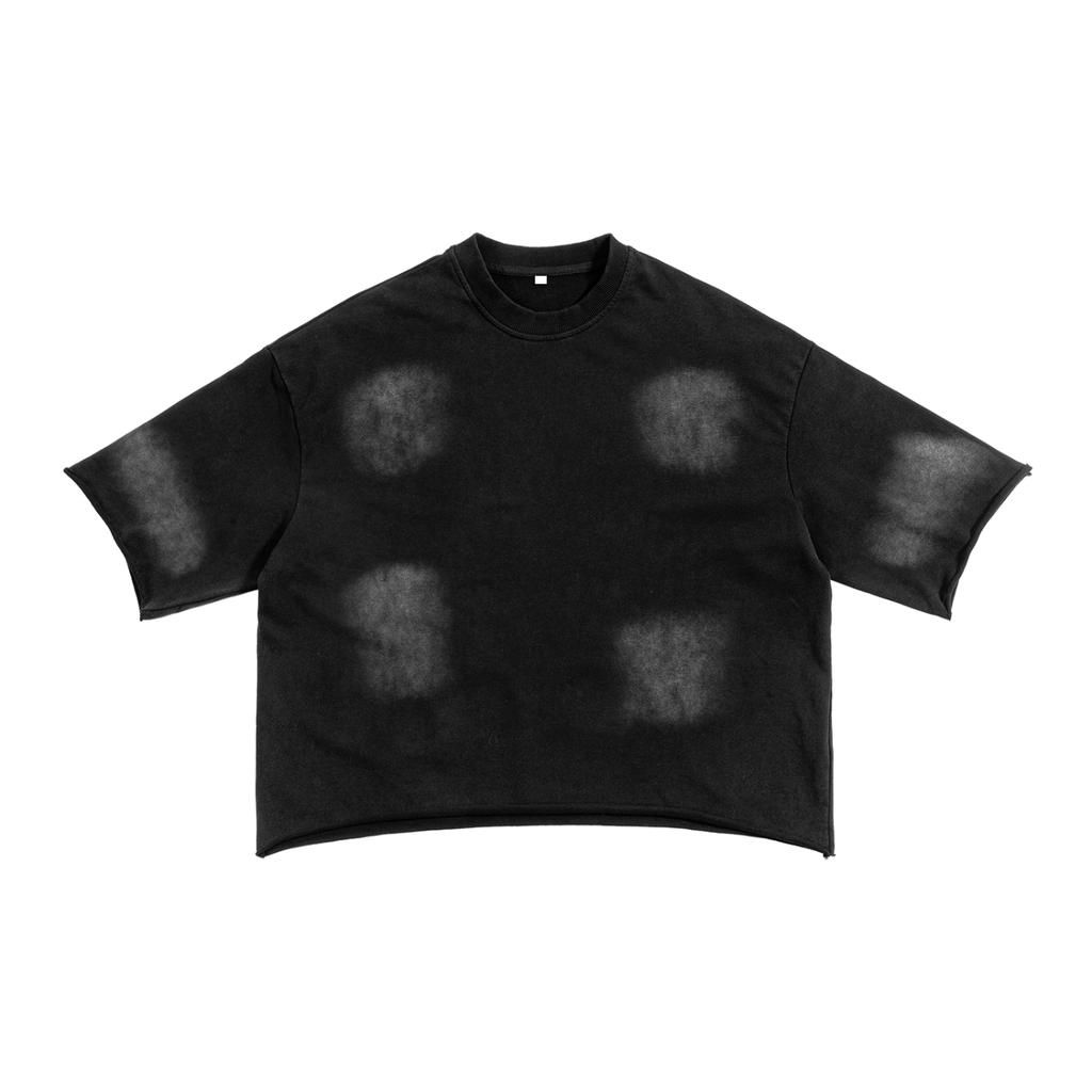 Sunfaded Drop Shoulder T-Shirt | Raw Edge Cotton Blend