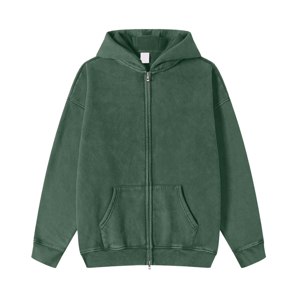 Snow-Washed “Do Do Donuts” | Graphic Zip-Up Hoodie