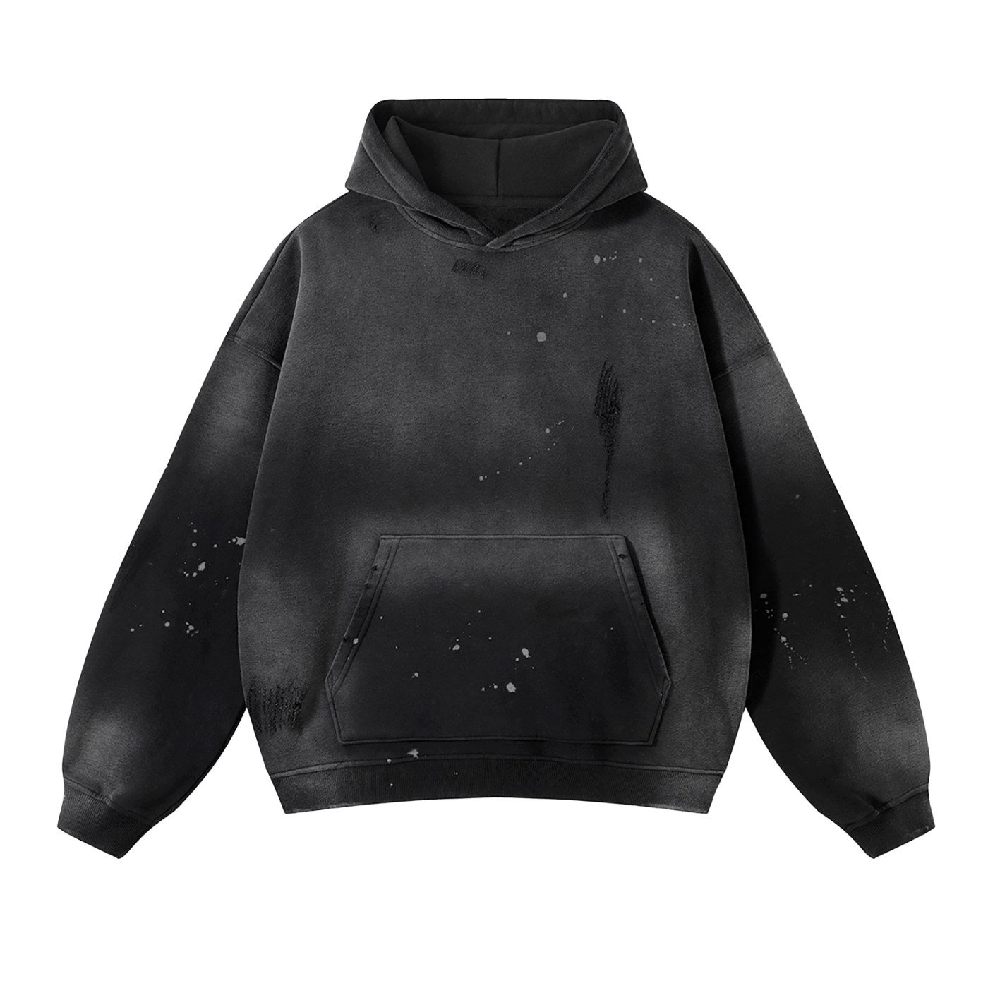 Vintage Wash Frayed Hoodie