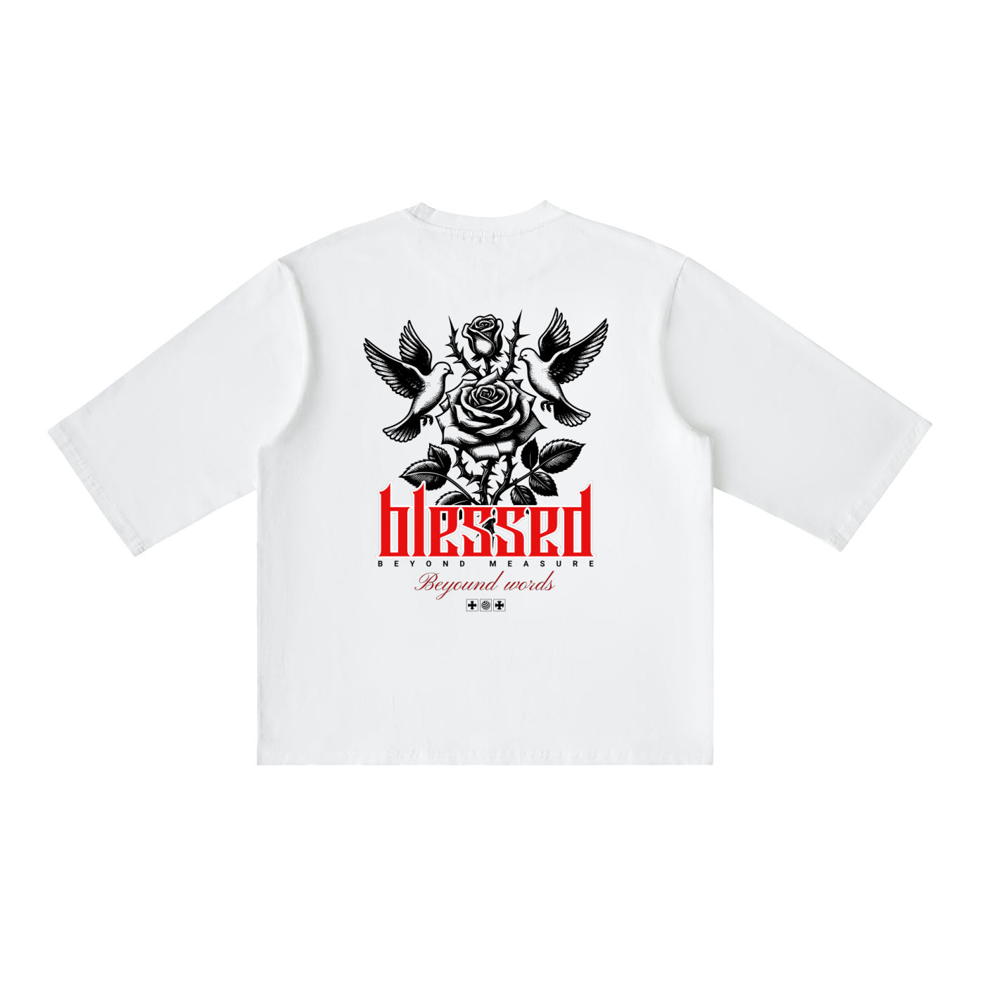 Blessed Beyond Words Half Sleeve Ribbed T-Shirt