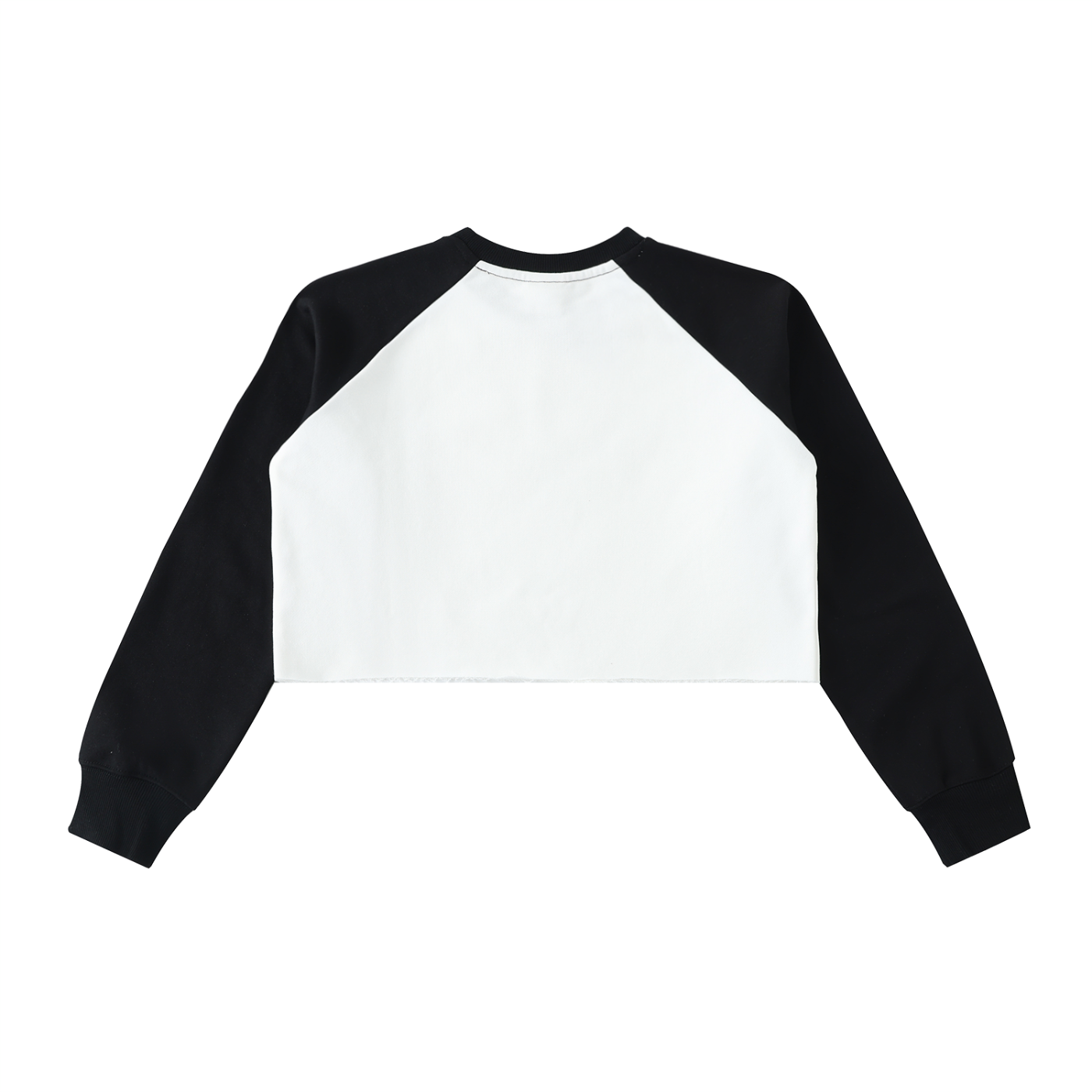 Women’s Raglan Color-Block Crop Sweatshirt