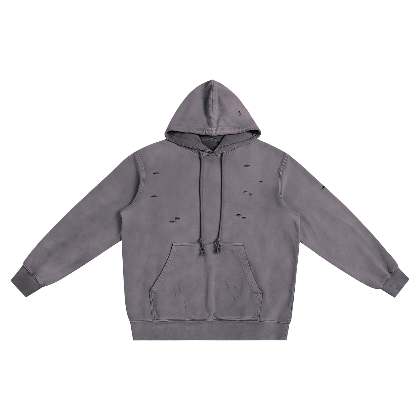 Distressed Vintage-Wash Hoodie