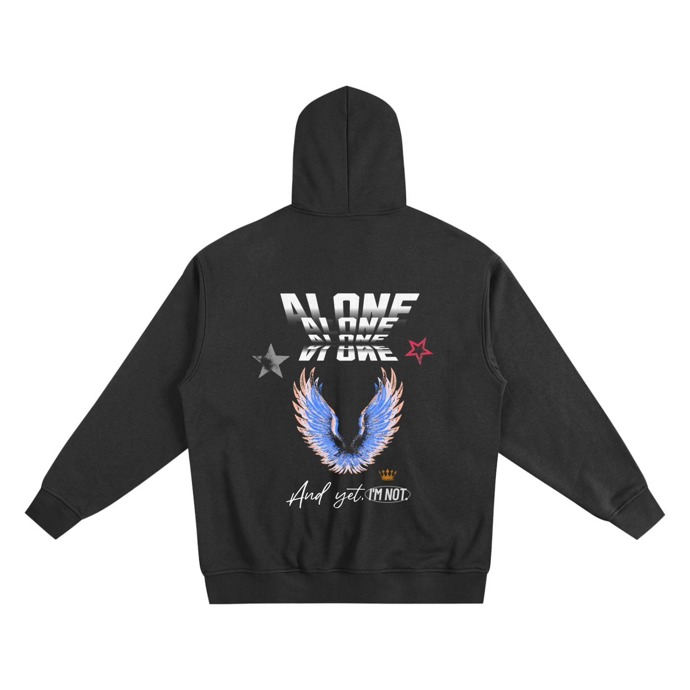 Alone Graphic Zip Hoodie