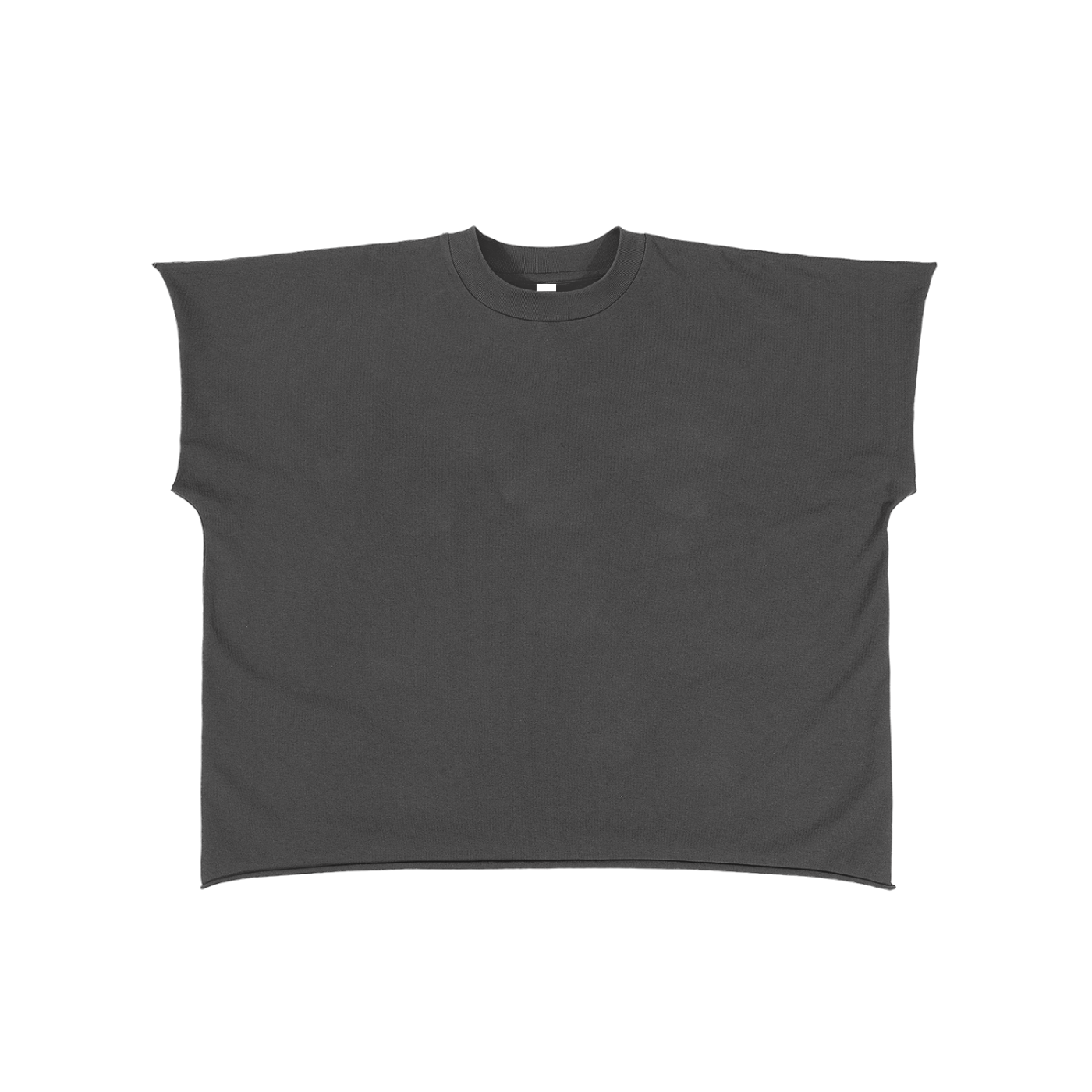 Raw Edge Boxy Cotton Tee