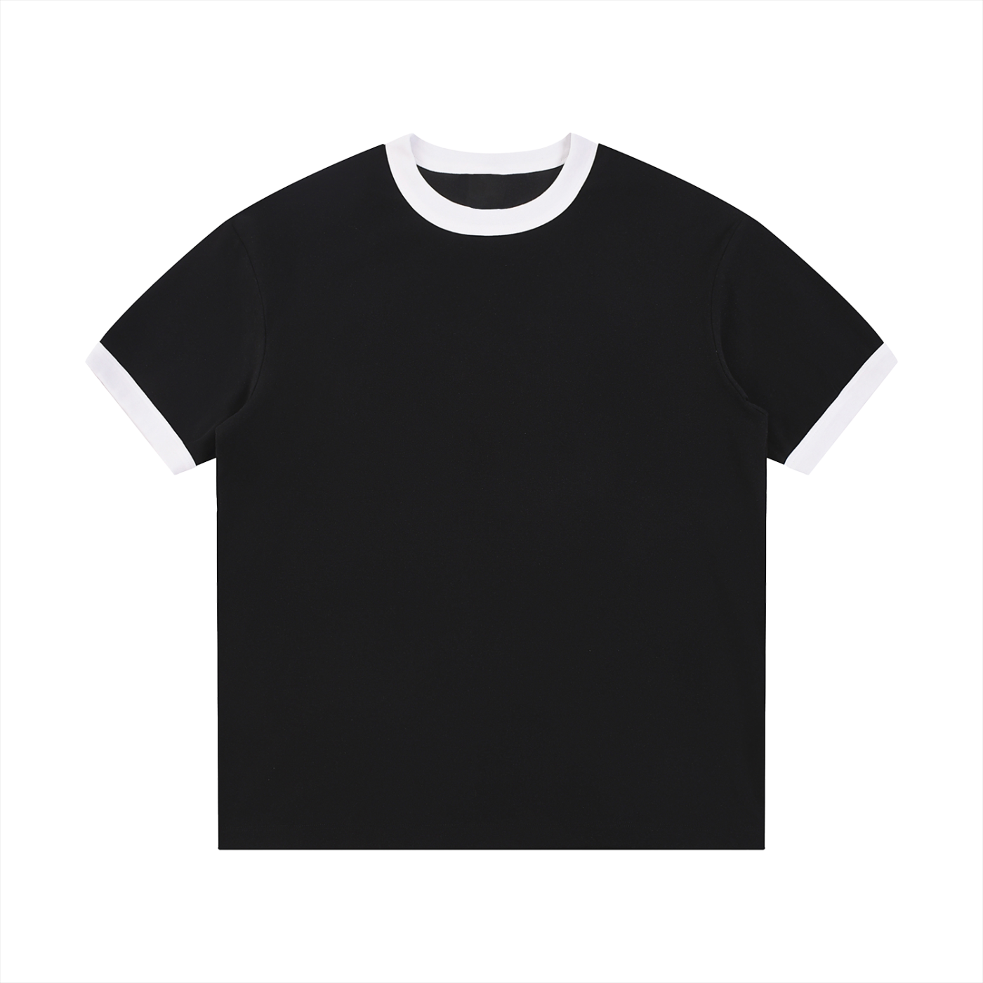 Retro Ringer Tee | Contrast Ribbed Crewneck
