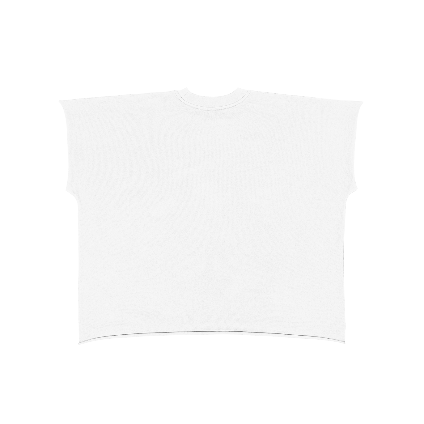 Raw Edge Boxy Cotton Tee