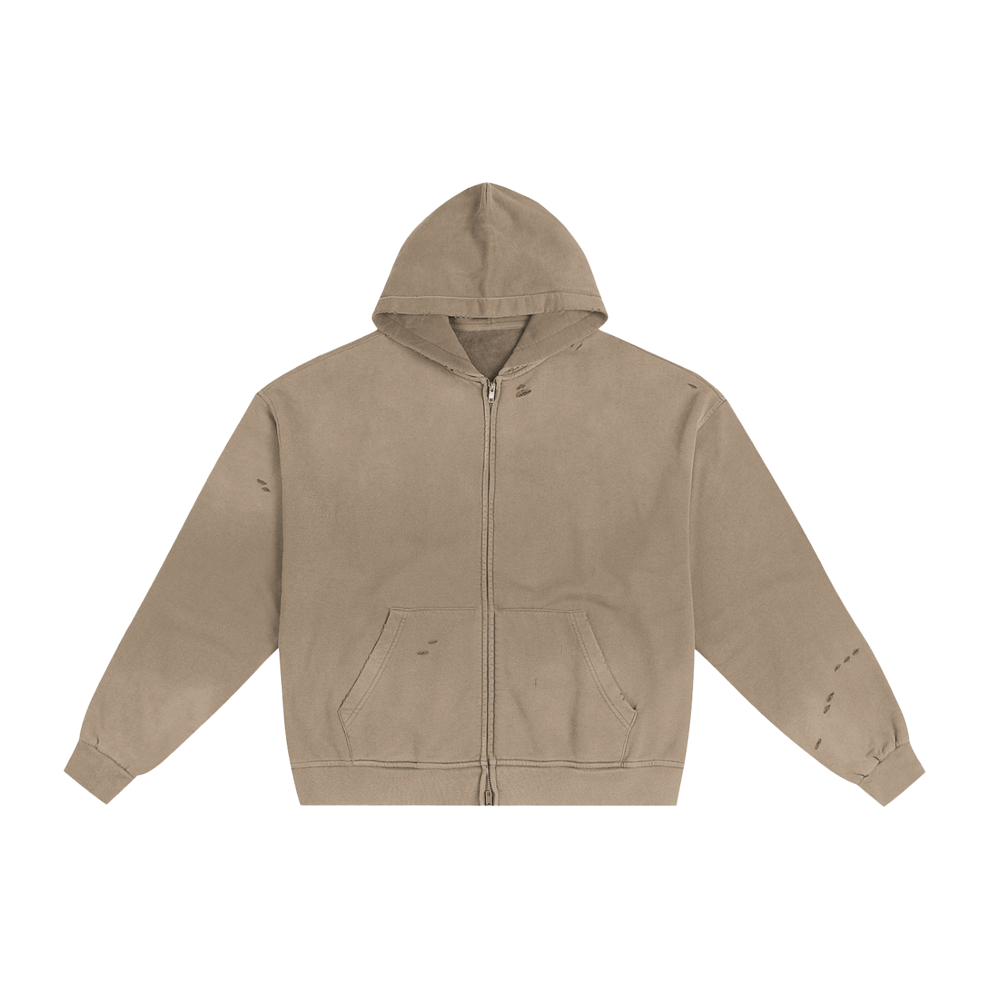 Vintage Sunfaded Zip Hoodie | Heavyweight Distressed