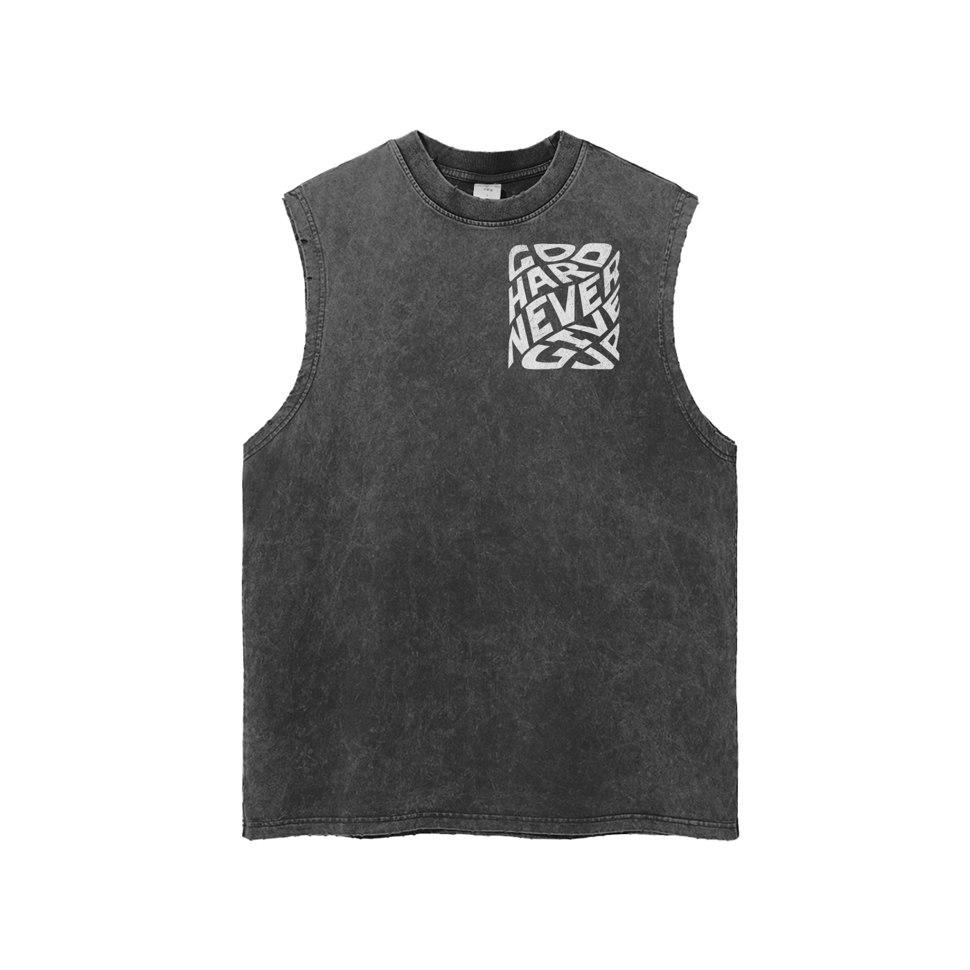 Snow Washed Frayed Hem Tank Top