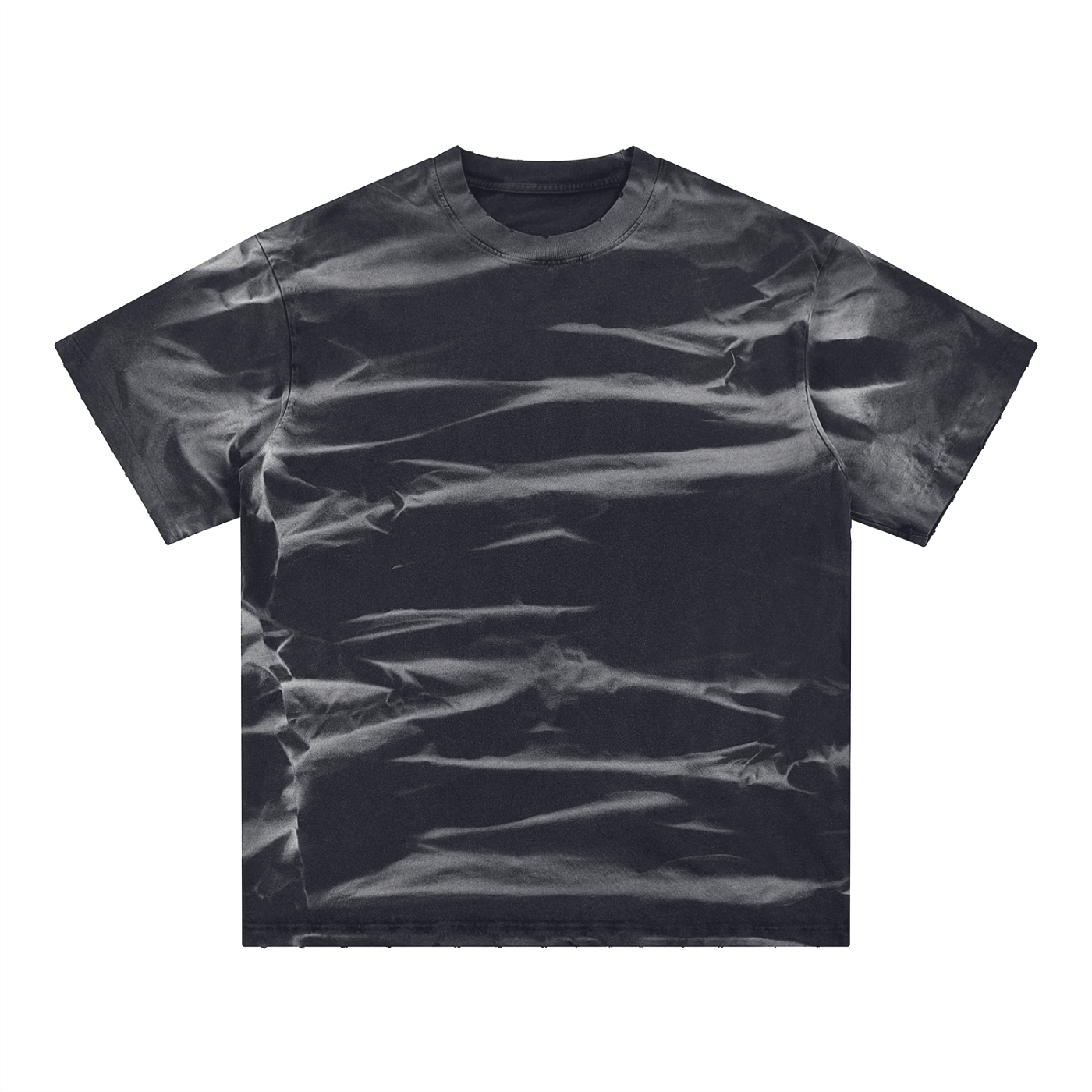 Irregular Stripe Frayed Washed T-Shirt