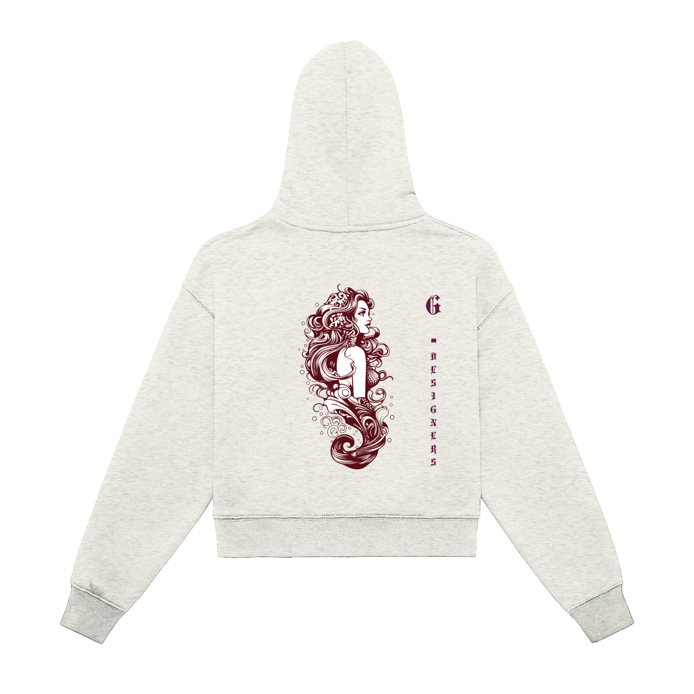 Crest Zip Hoodie | Cropped Cut