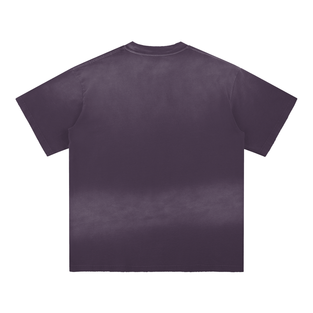 Sun-Fade Frayed Hem Oversized T-Shirt
