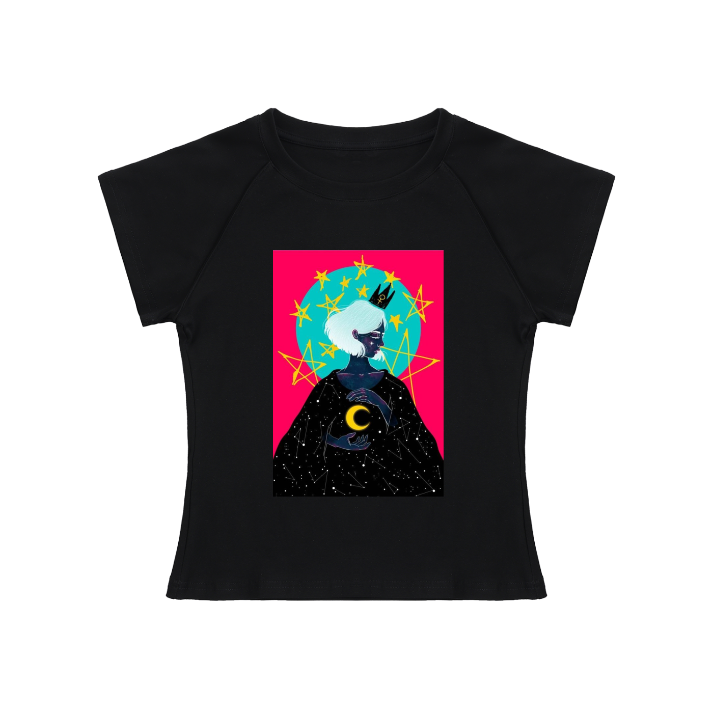 Celestial Muse Graphic Bodycon Tee