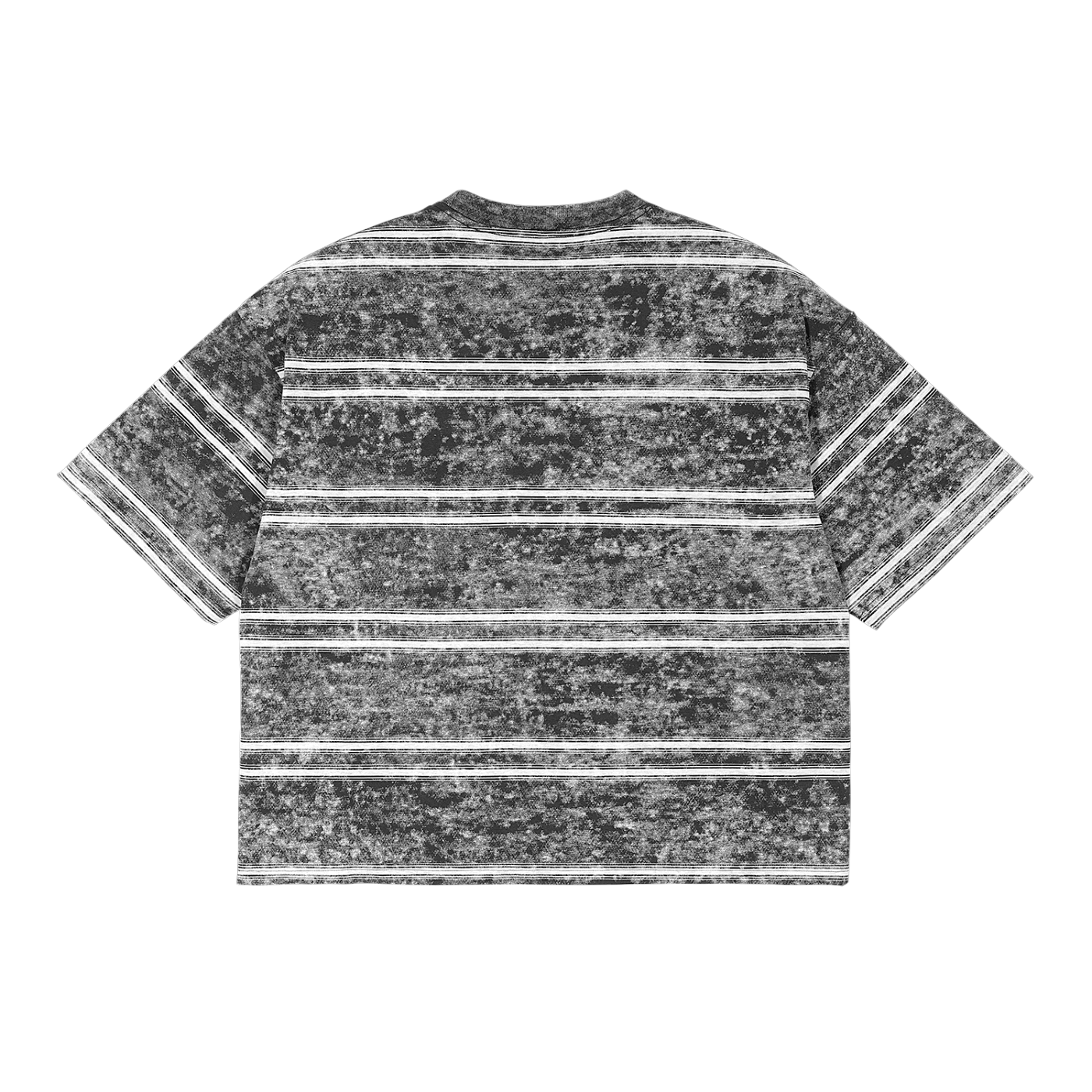 Vintage Snow-Washed Striped Boxy T-Shirt