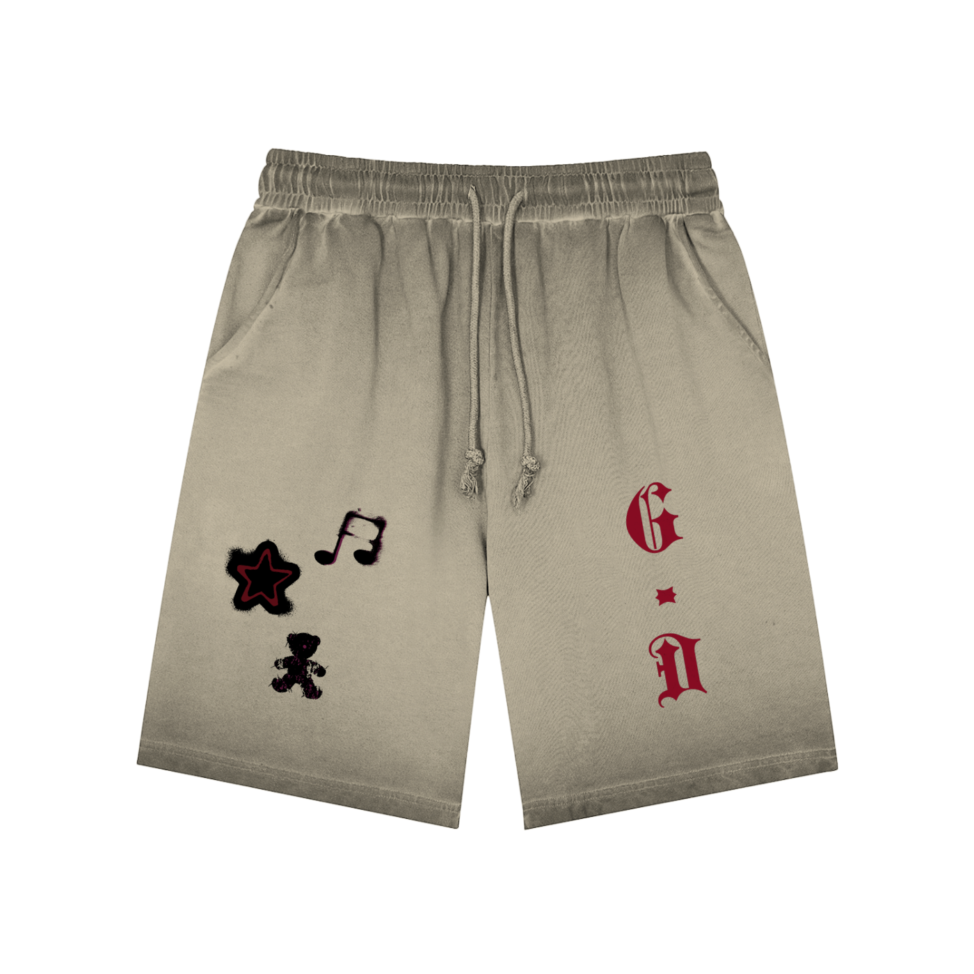 Reverse Dyed Pop-Mood Sweatshorts