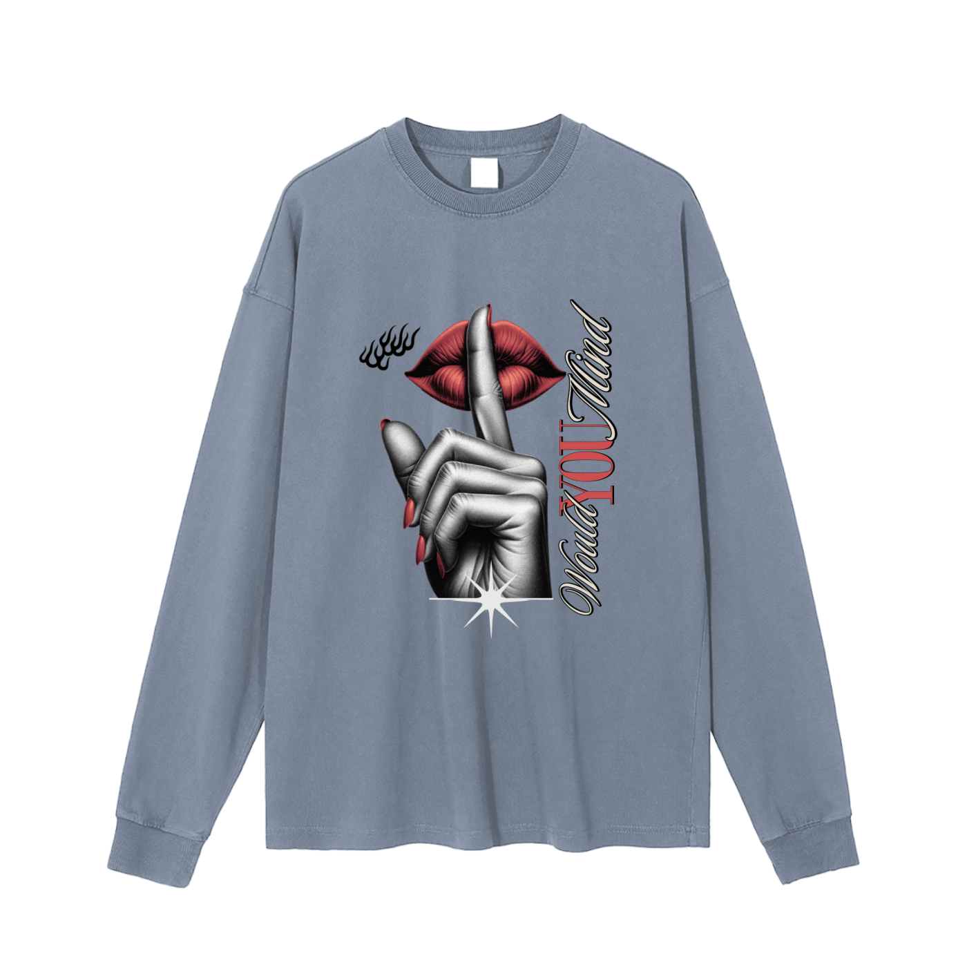 Would You Mind | Enzyme Washed Long Sleeve Tee