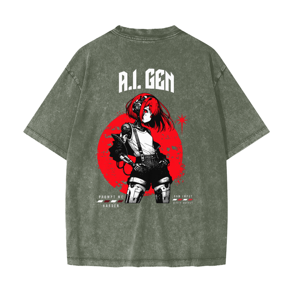 AI GEN | Heavyweight Snow Washed T-Shirt