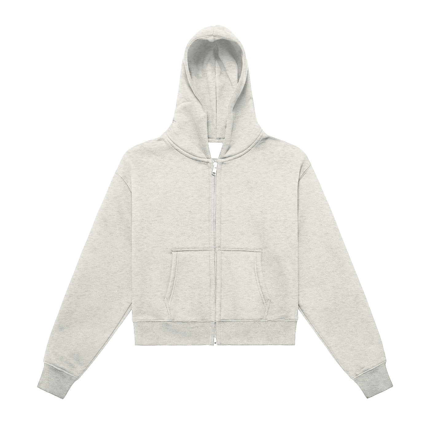 Crest Zip Hoodie | Cropped Cut