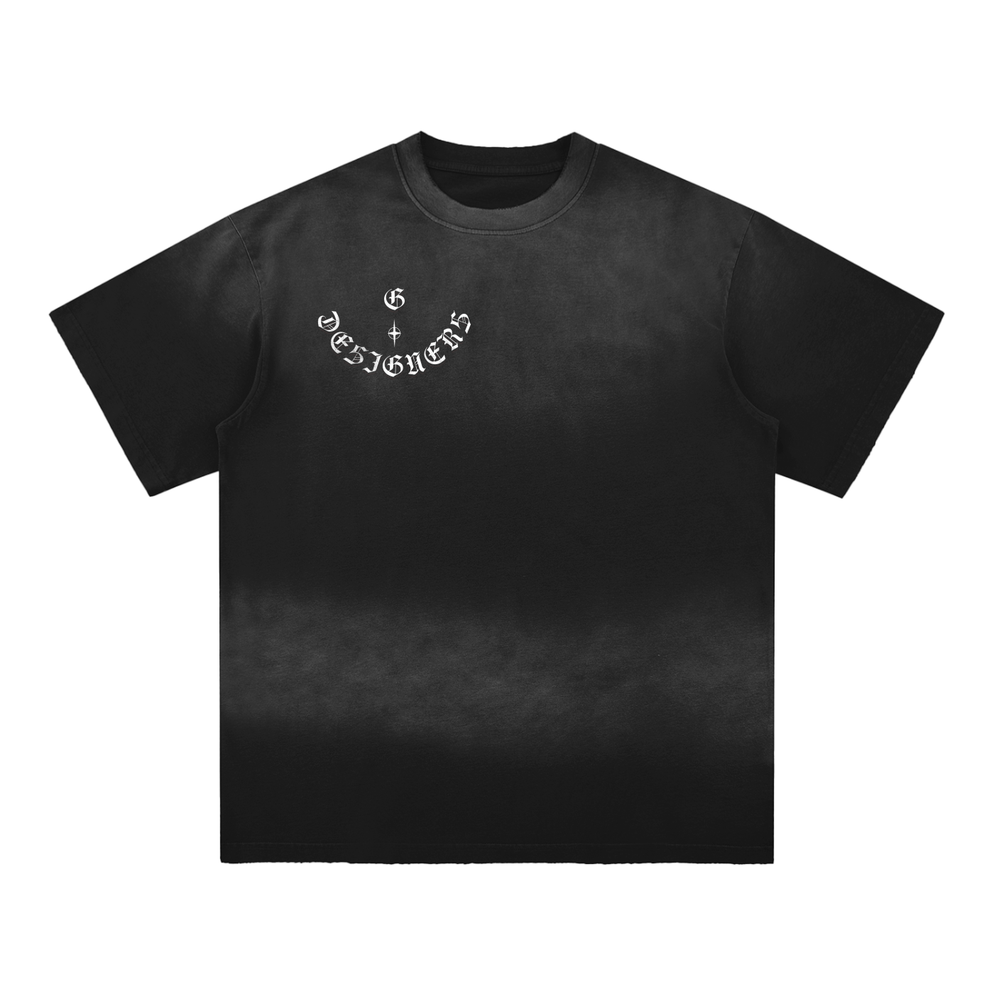 Sun-Fade Frayed Hem Oversized T-Shirt