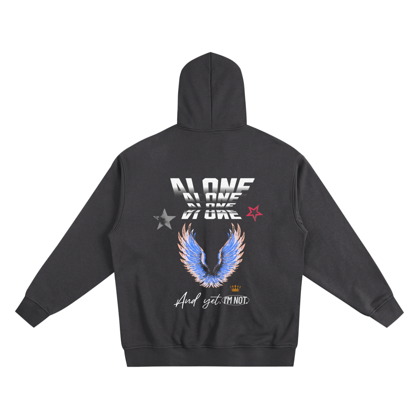 Alone Graphic Zip Hoodie