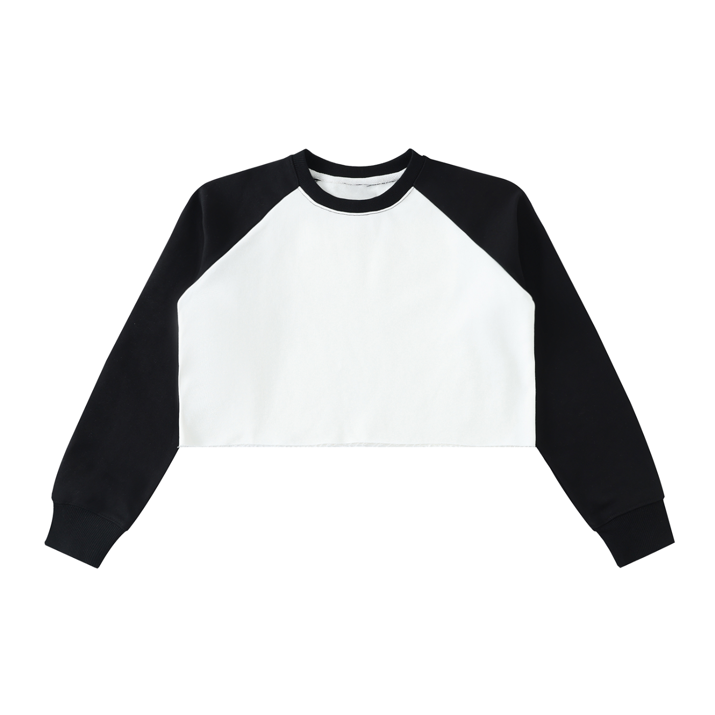 Women’s Raglan Color-Block Crop Sweatshirt