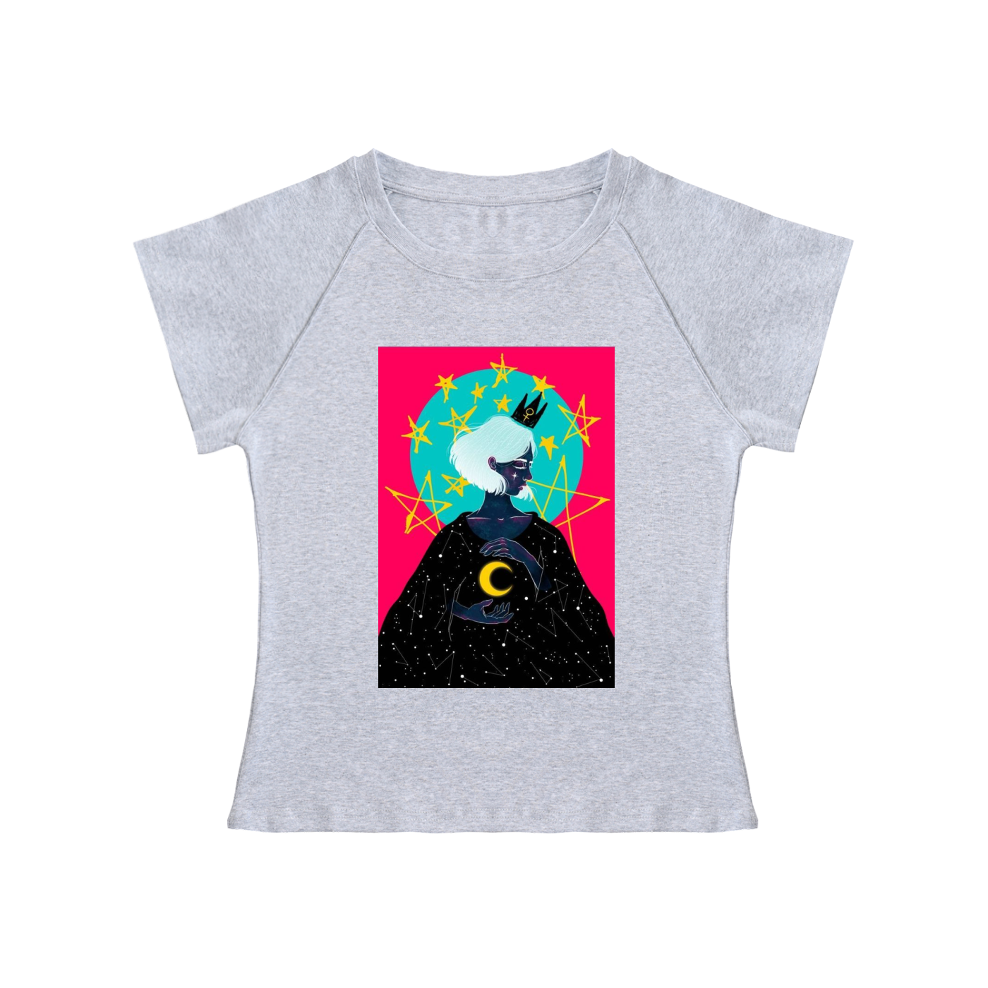Celestial Muse Graphic Bodycon Tee