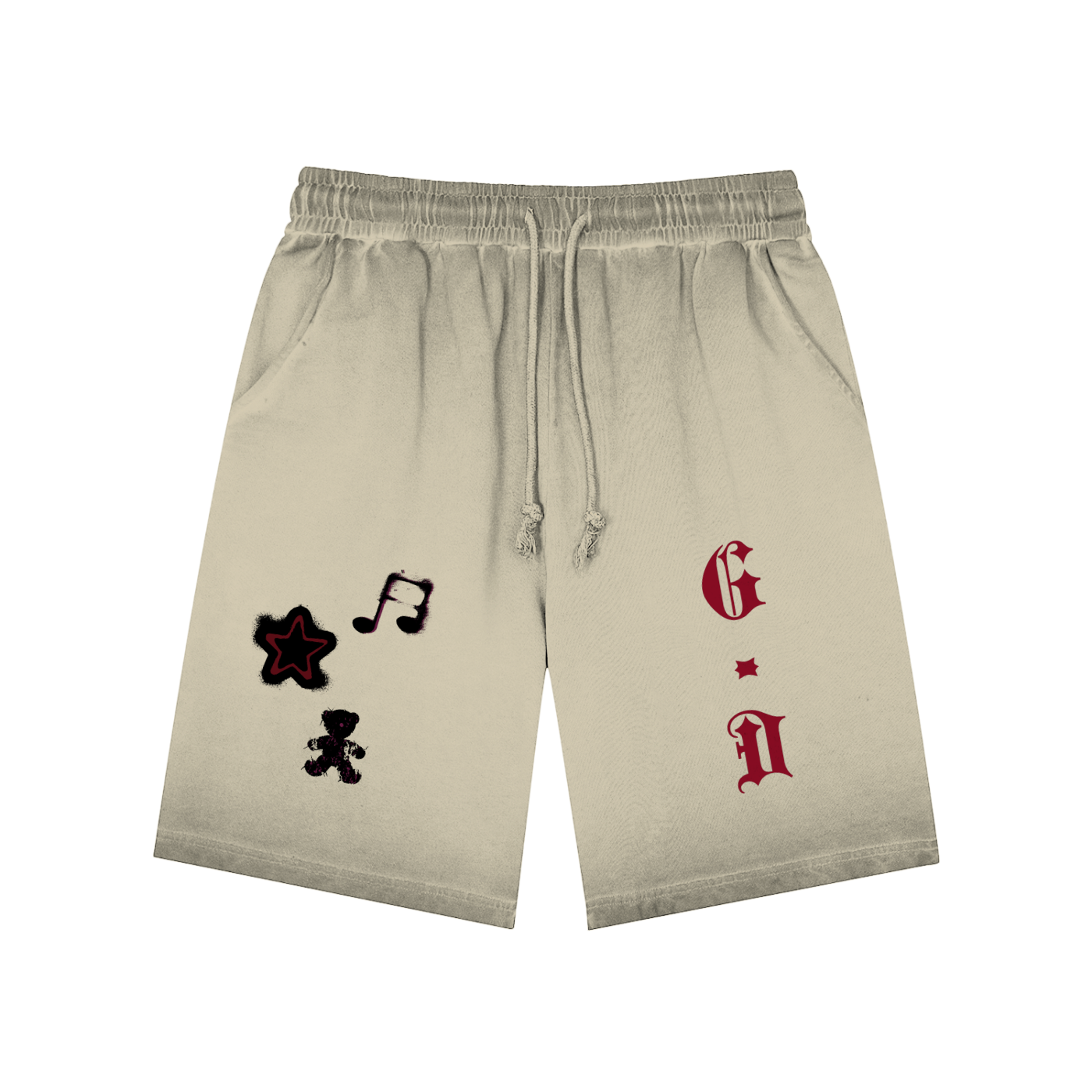 Reverse Dyed Pop-Mood Sweatshorts