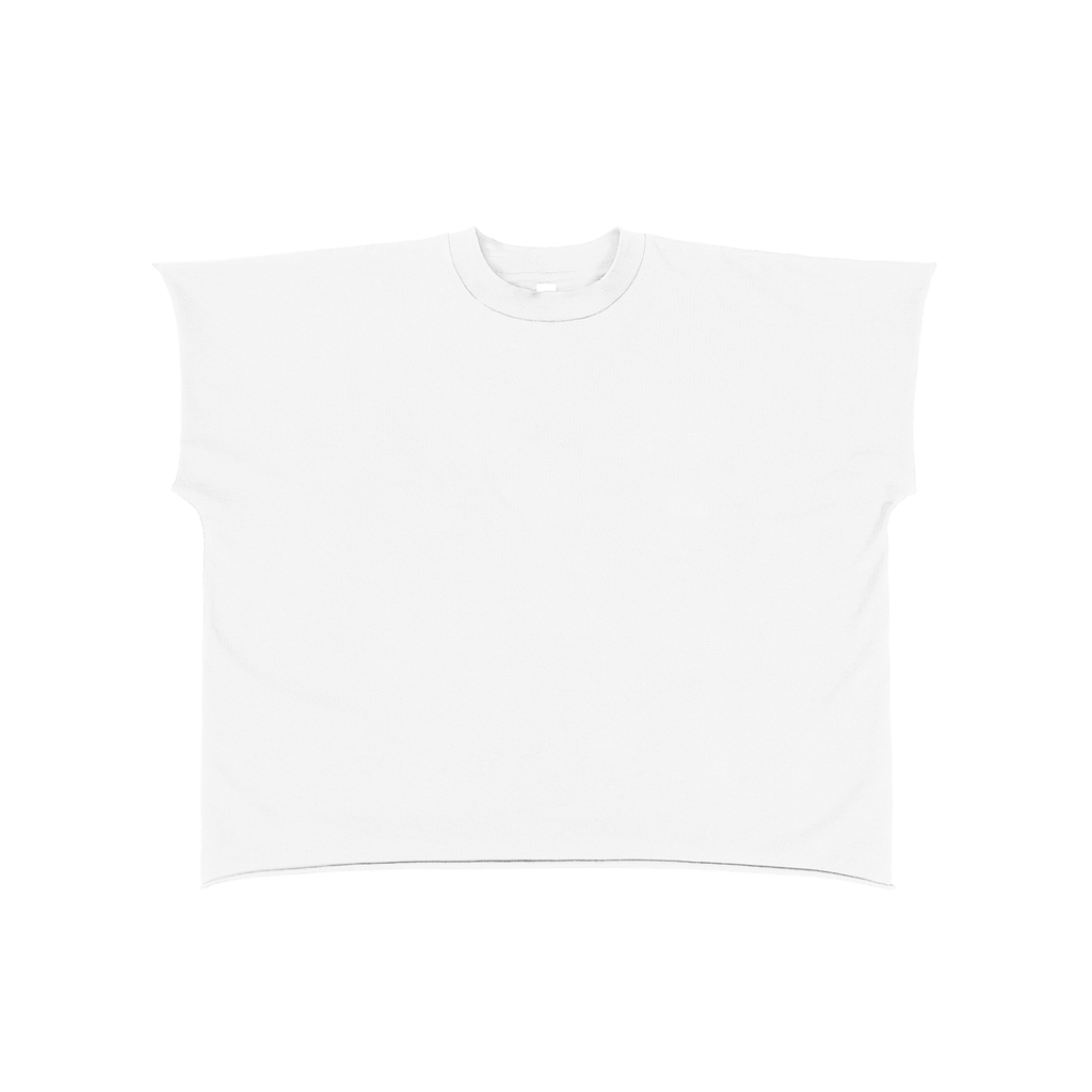 Raw Edge Boxy Cotton Tee