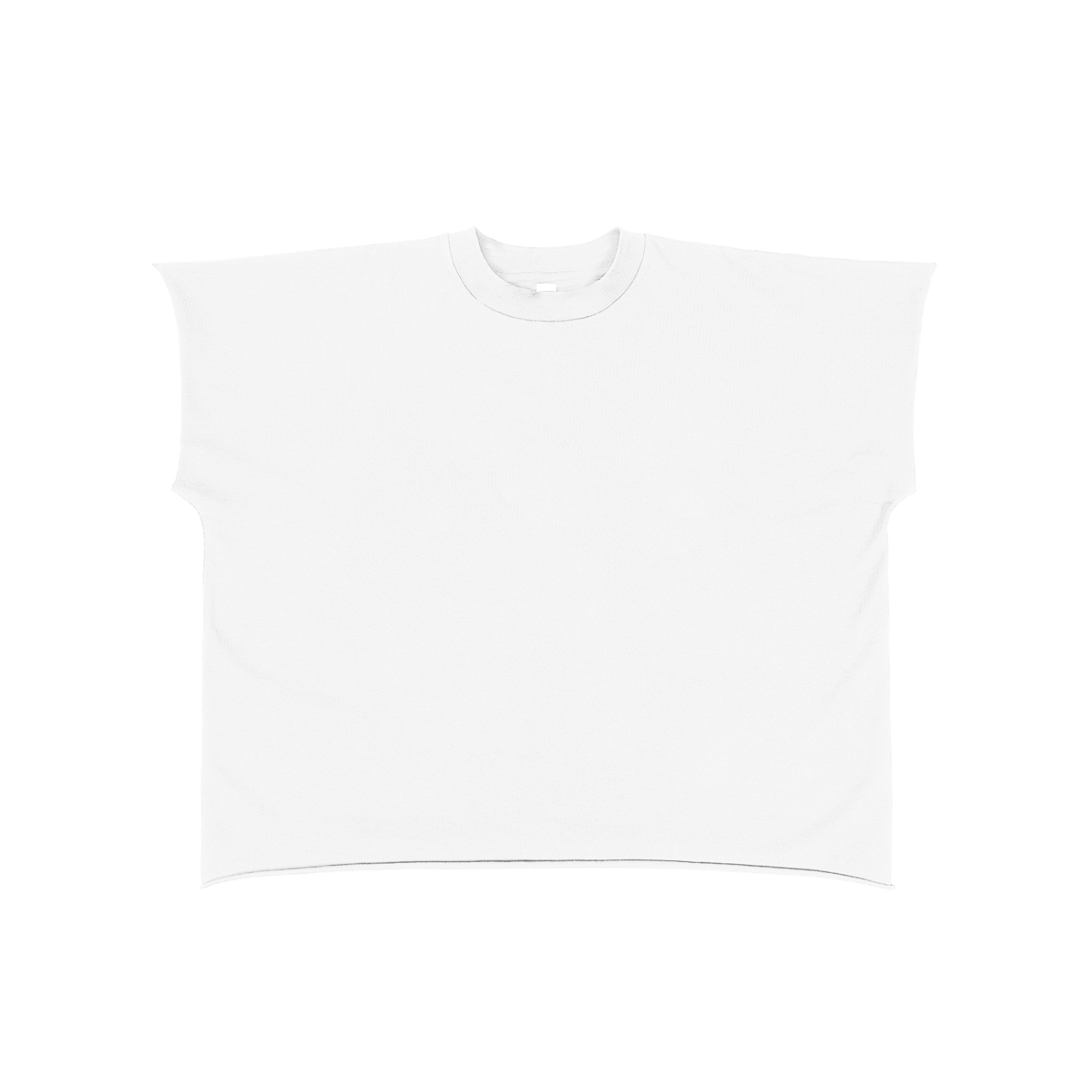 Raw Edge Boxy Cotton Tee