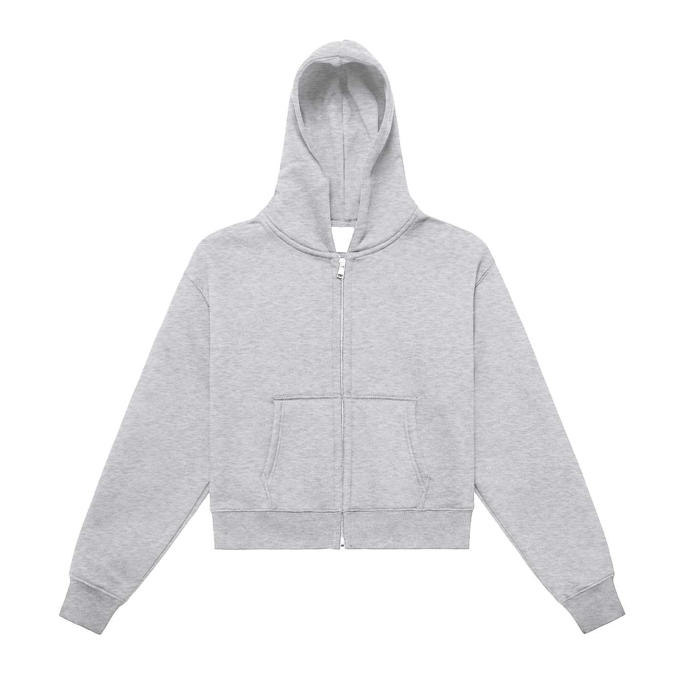 Crest Zip Hoodie | Cropped Cut
