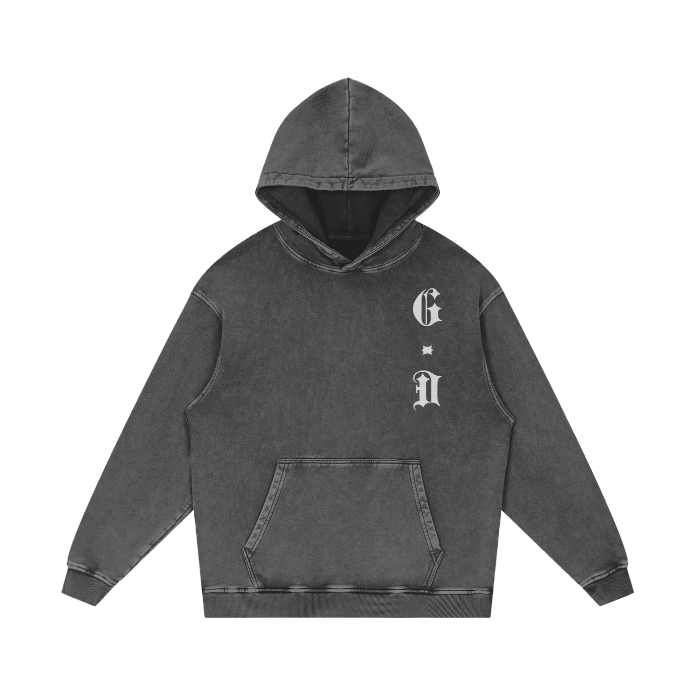 GD Oversized Acid Washed Hoodie