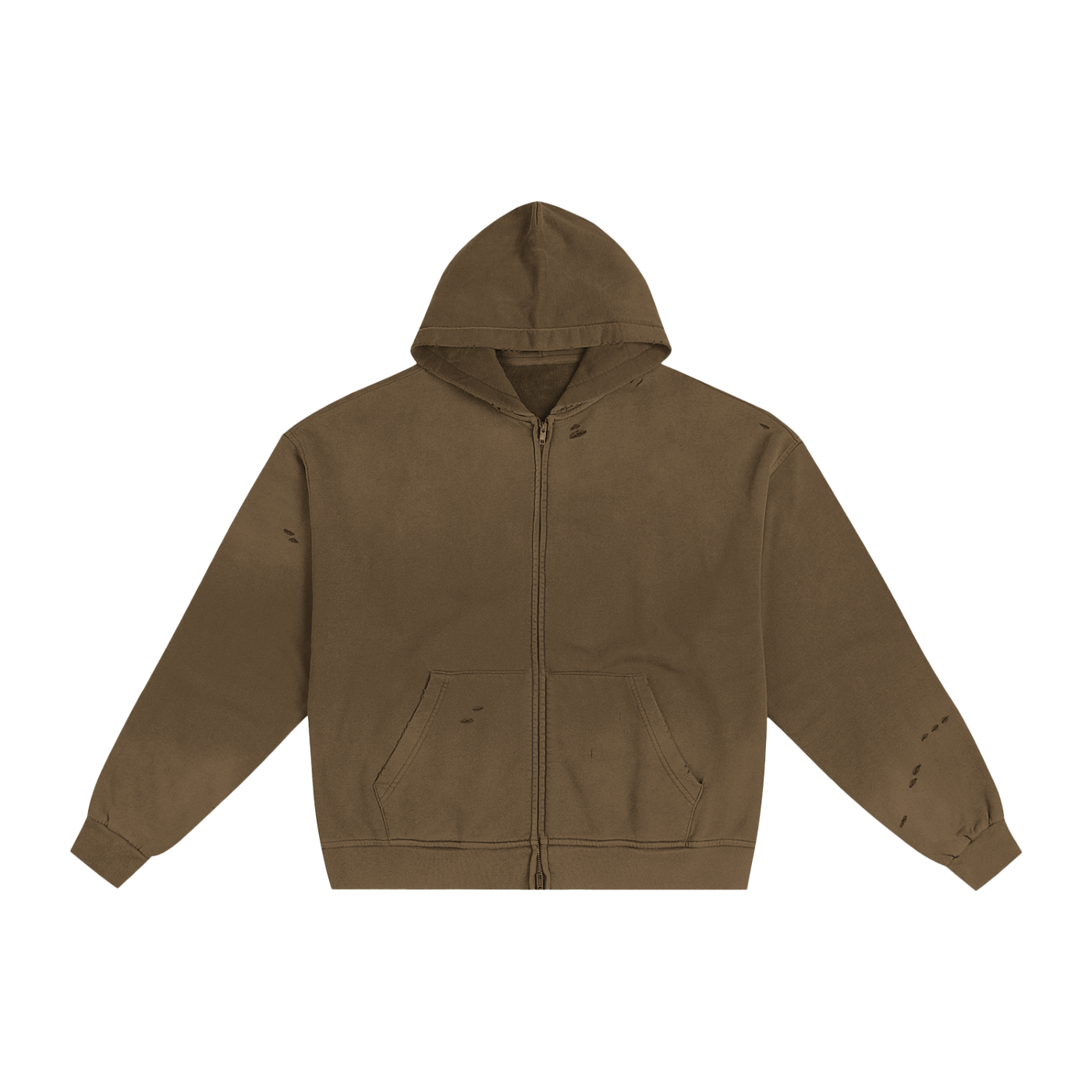 Vintage Sunfaded Zip Hoodie | Heavyweight Distressed