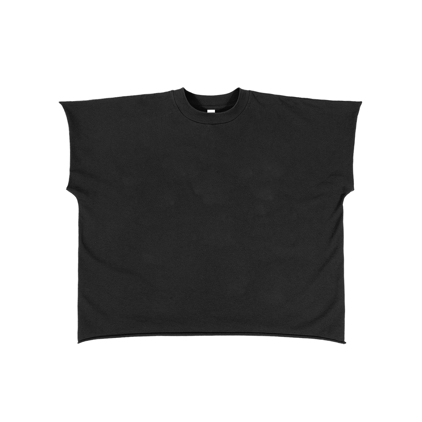 Raw Edge Boxy Cotton Tee