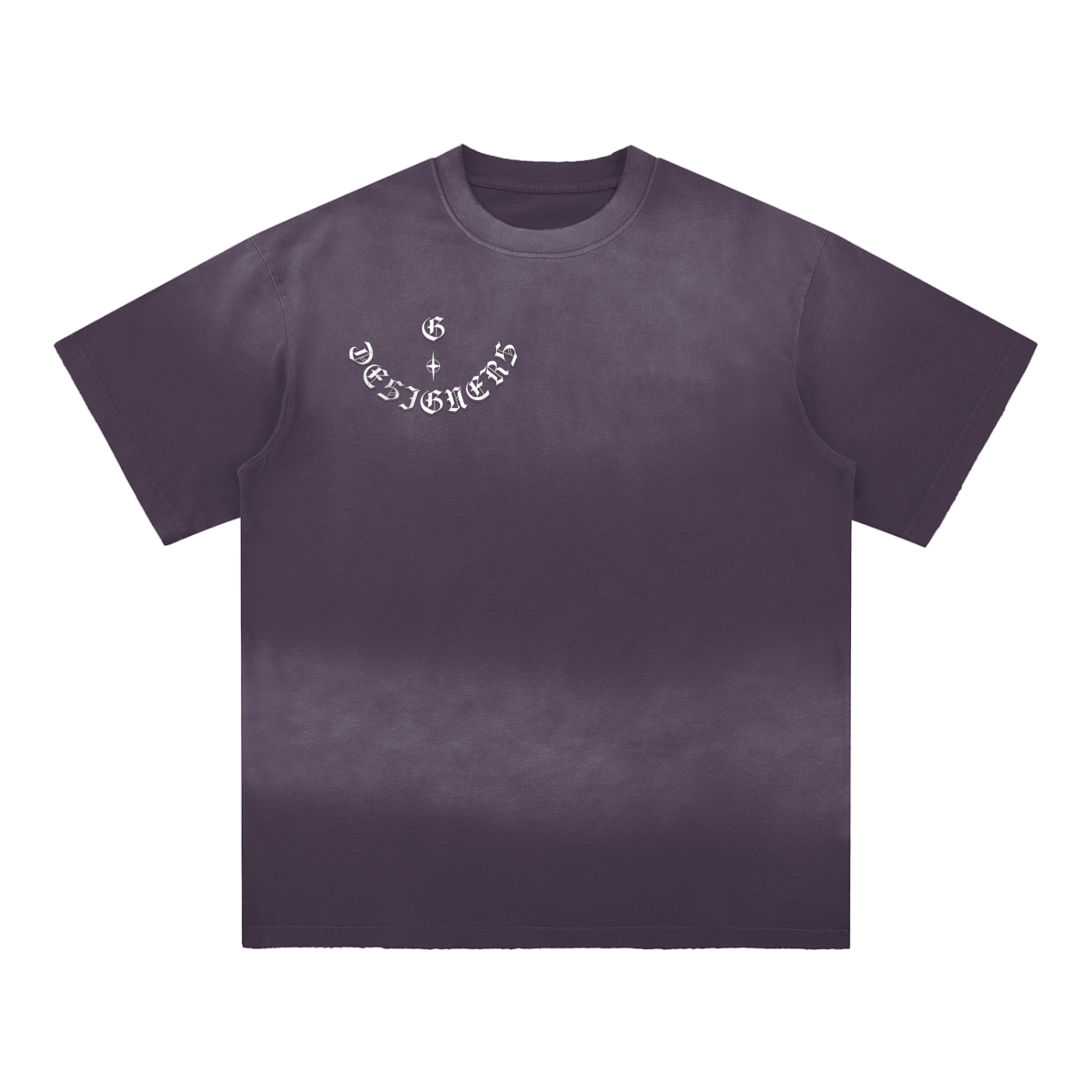 Sun-Fade Frayed Hem Oversized T-Shirt