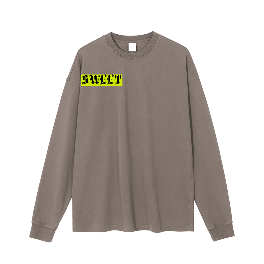Long Sleeve Tee - "SWEET" (Enzyme Washed)