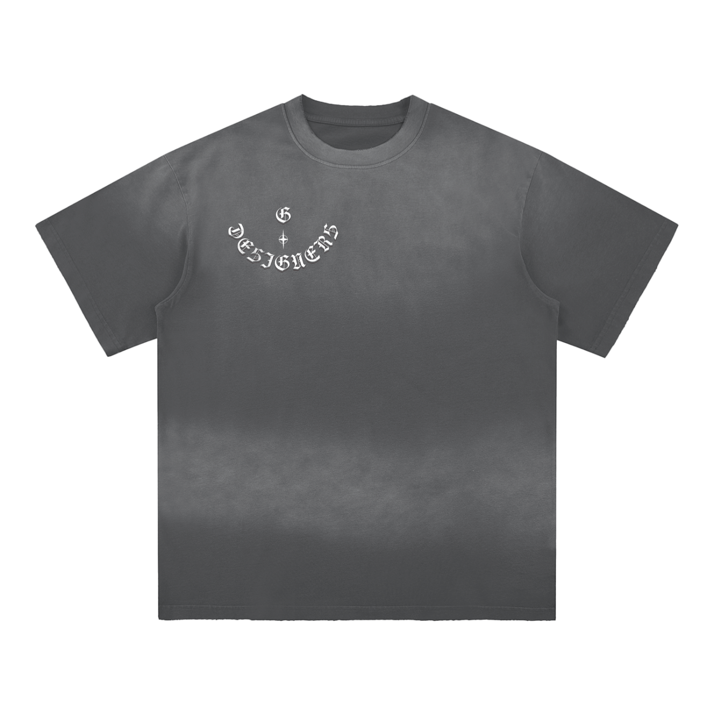 Sun-Fade Frayed Hem Oversized T-Shirt