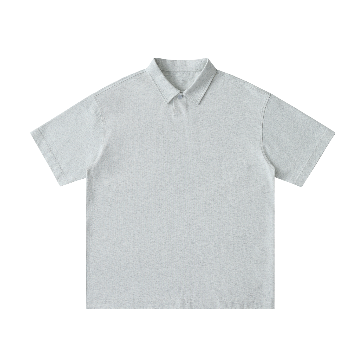 Loose Cotton Short-Sleeve Polo Shirt