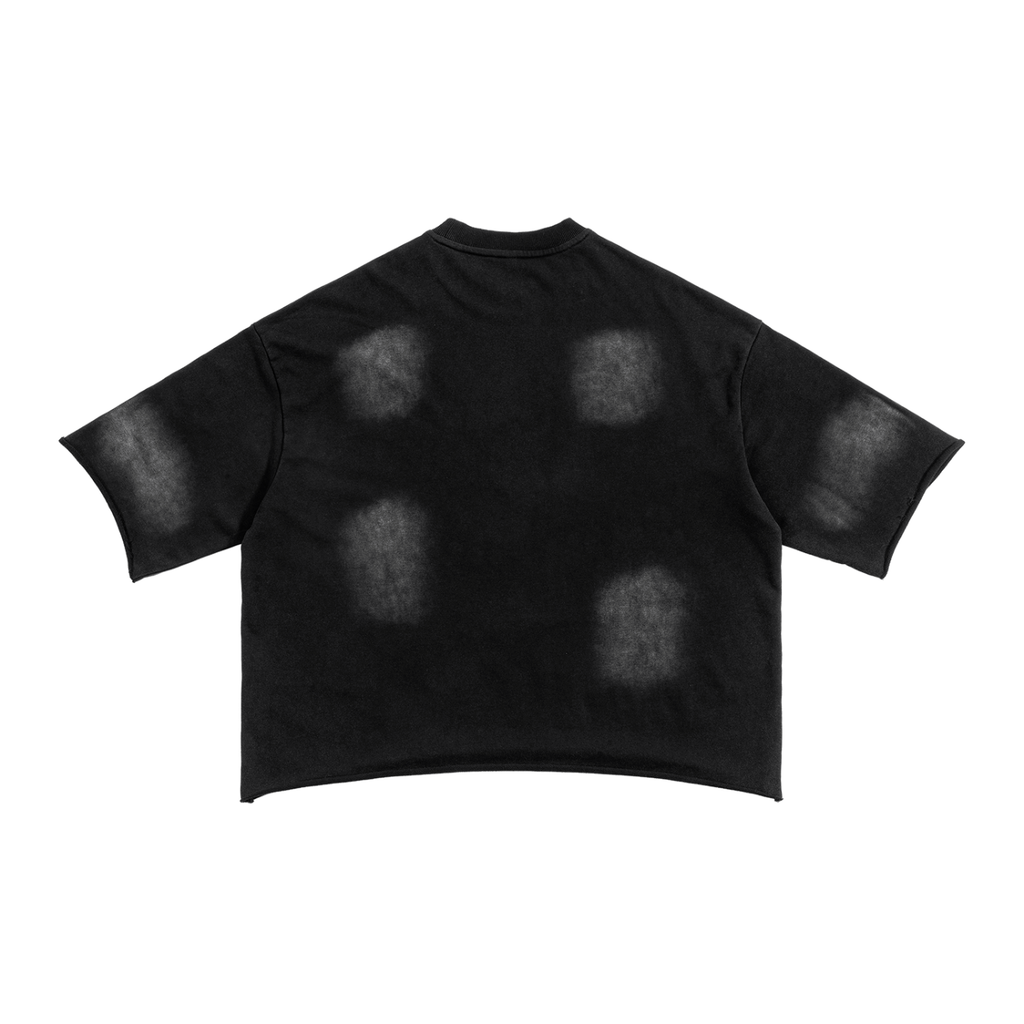 Sunfaded Drop Shoulder T-Shirt | Raw Edge Cotton Blend
