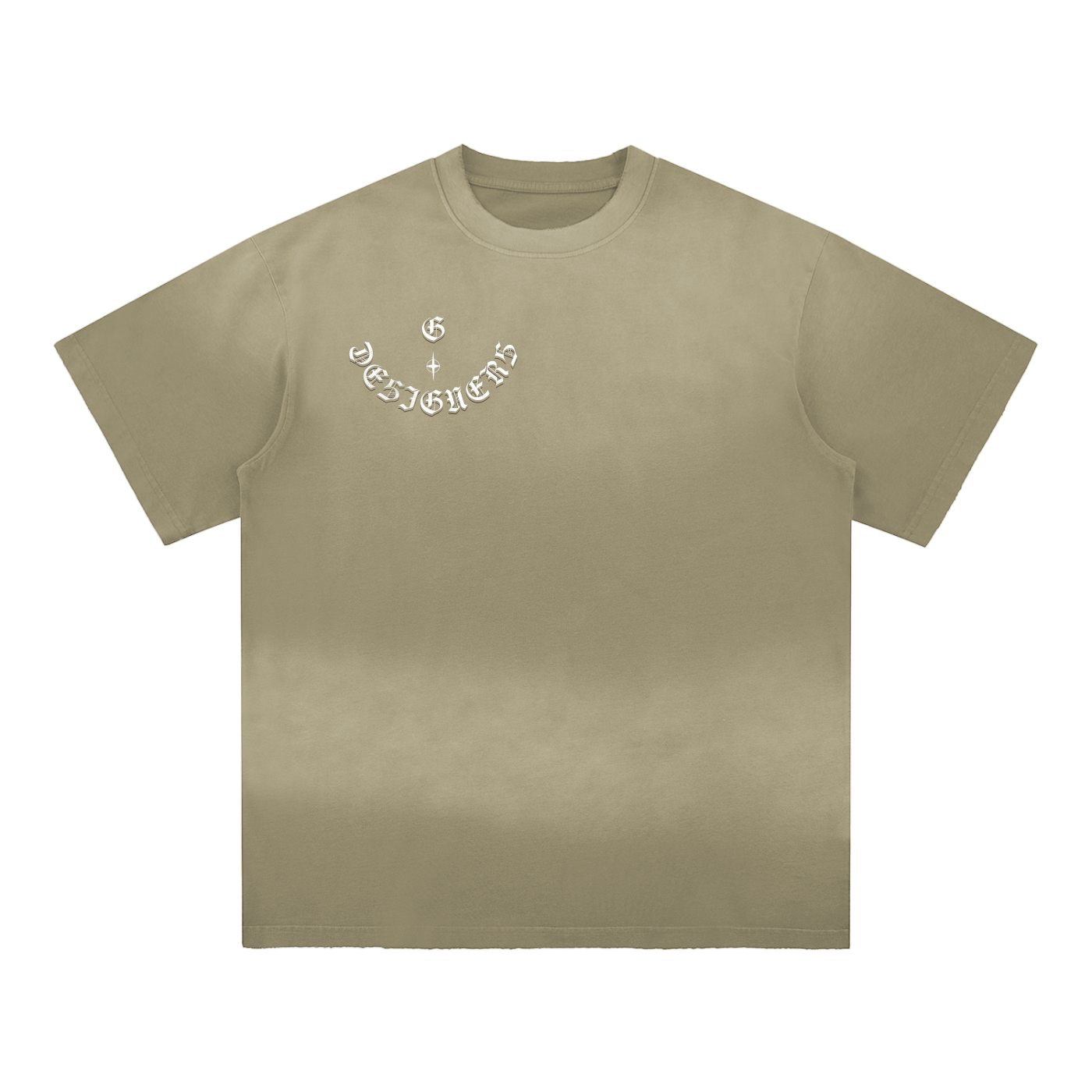 Sun-Fade Frayed Hem Oversized T-Shirt