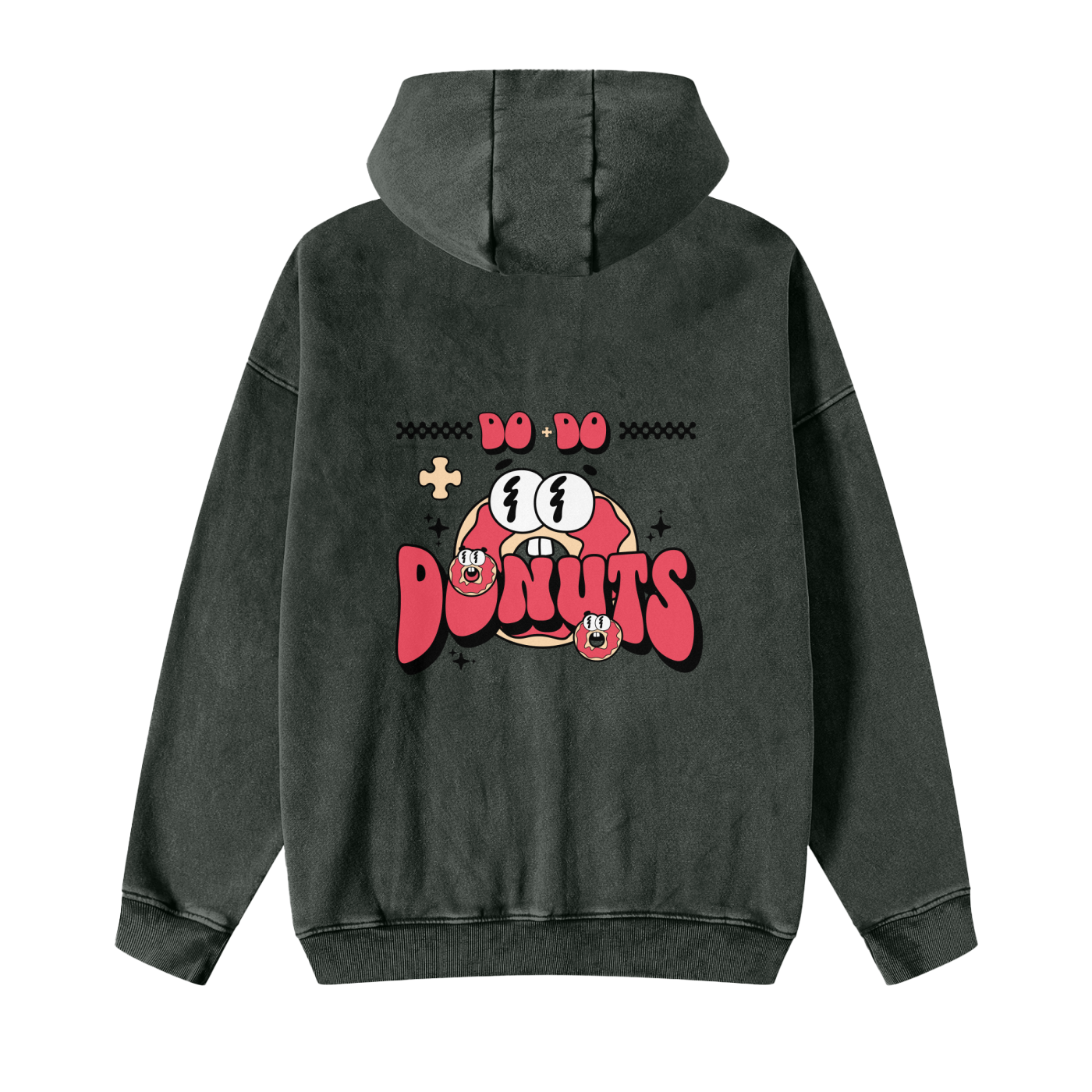 Snow-Washed “Do Do Donuts” | Graphic Zip-Up Hoodie