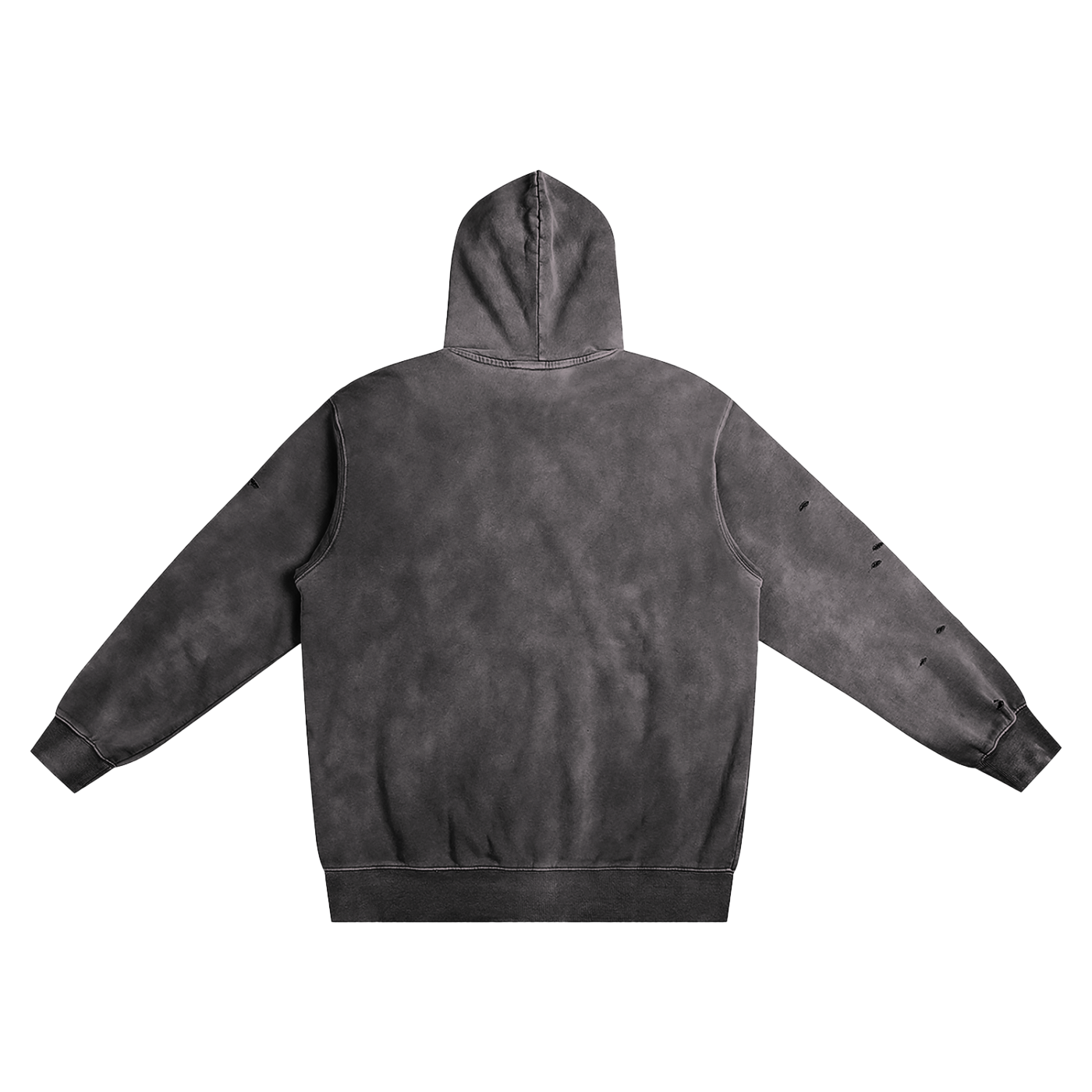 Distressed Vintage-Wash Hoodie