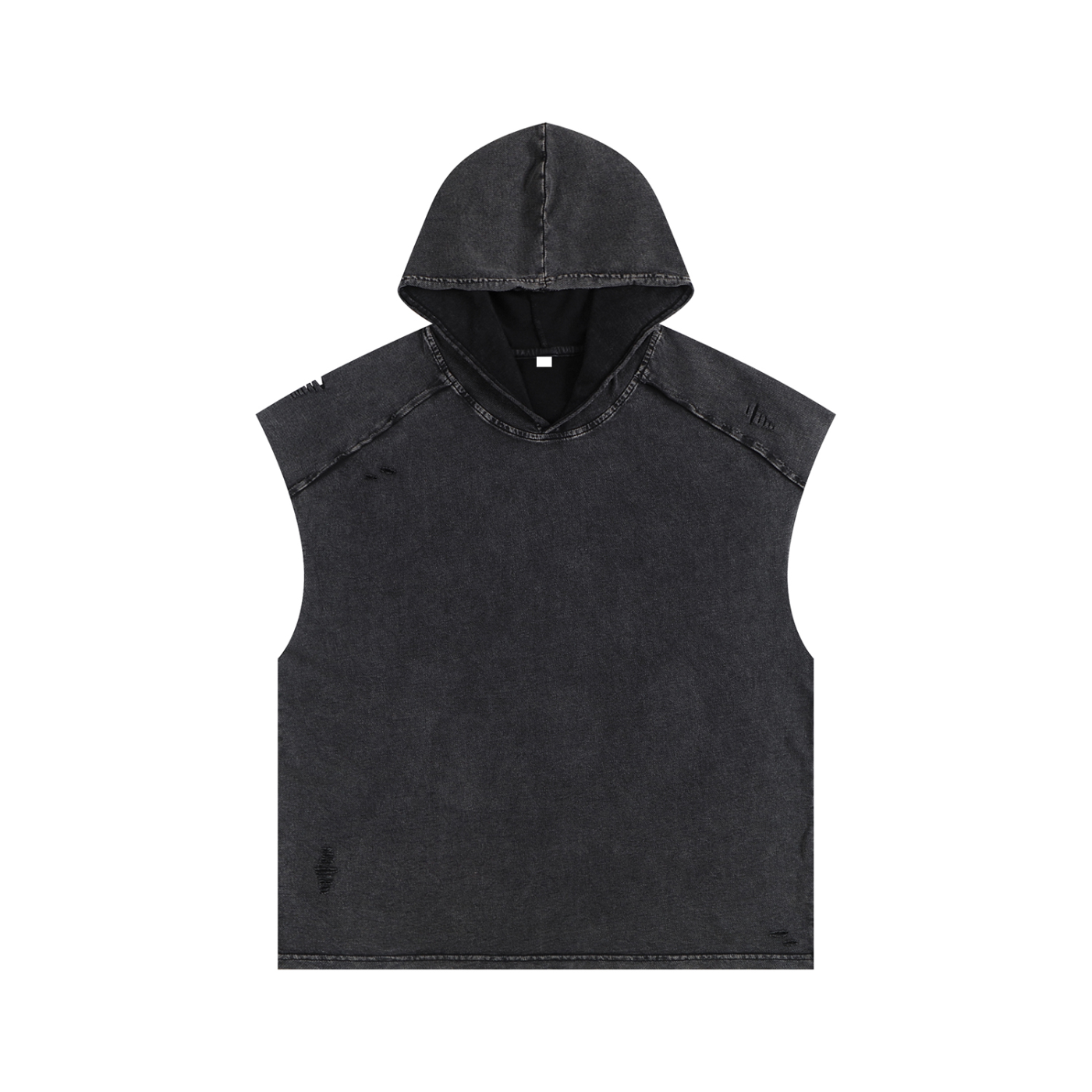 Boxy Hooded Cotton Tank Top