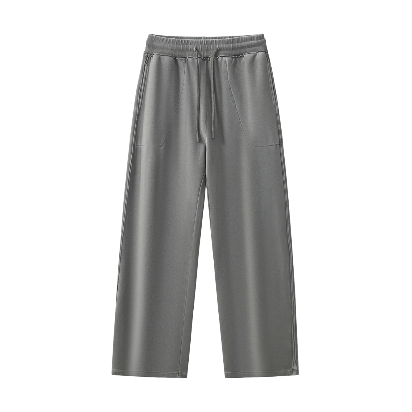 Men’s Raw-Seam Enzyme Washed Sweatpants