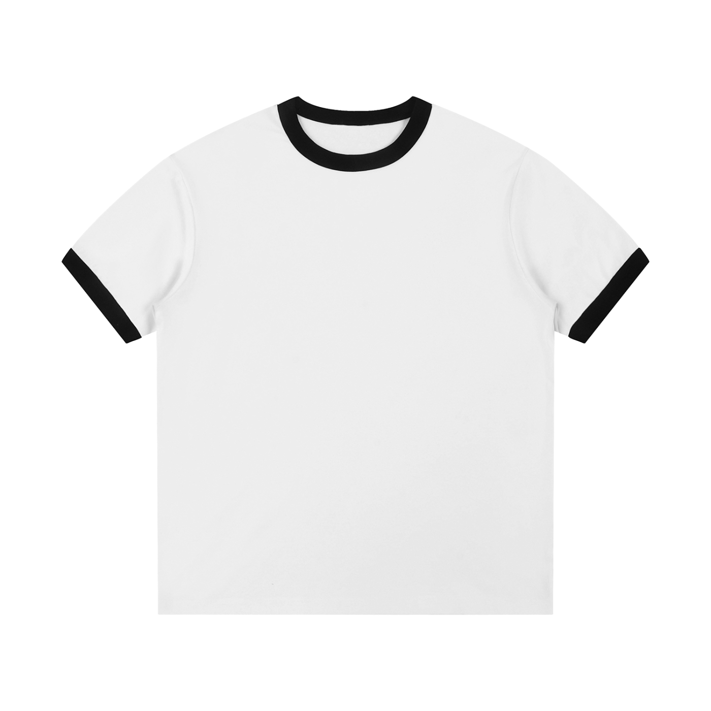 Retro Ringer Tee | Contrast Ribbed Crewneck