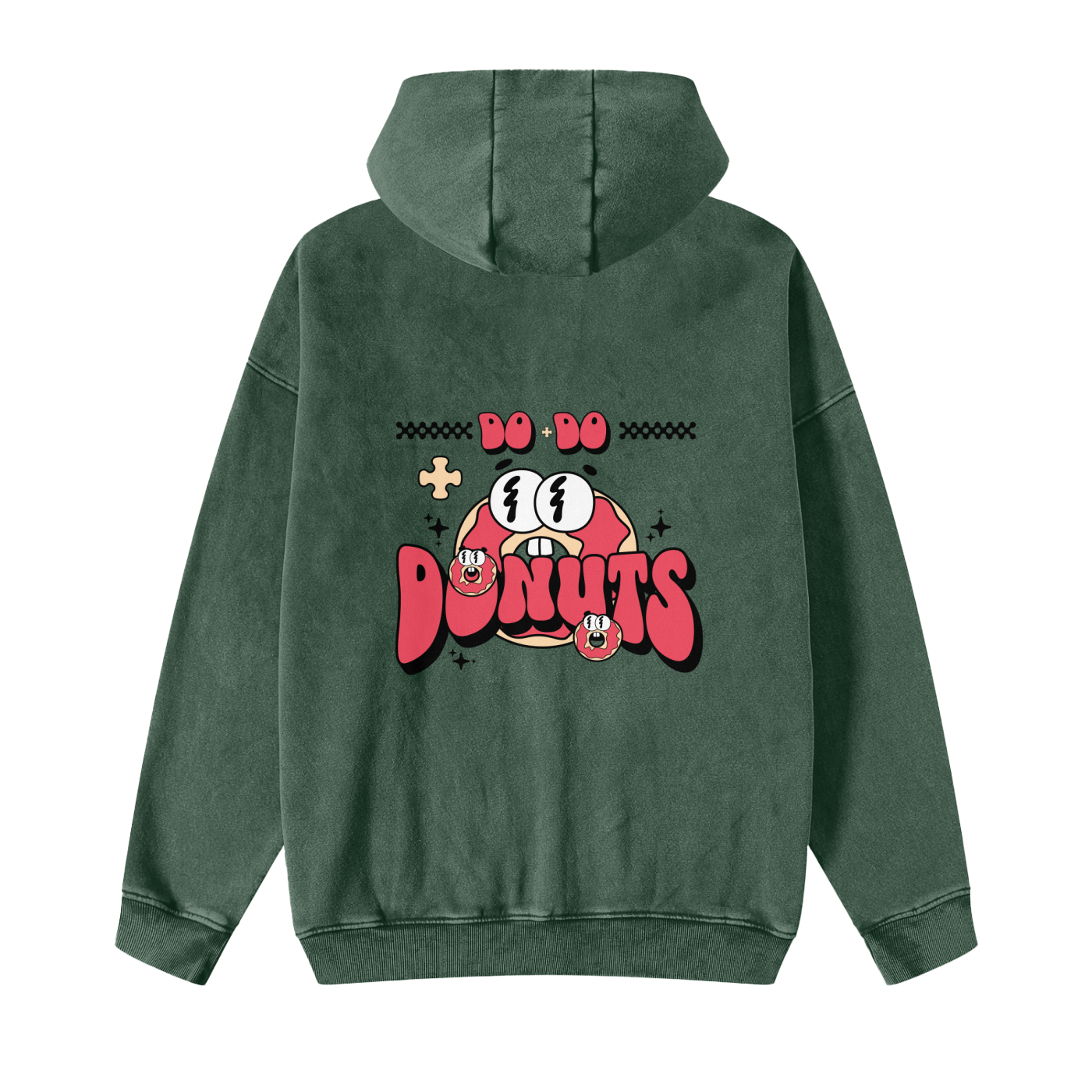 Snow-Washed “Do Do Donuts” | Graphic Zip-Up Hoodie