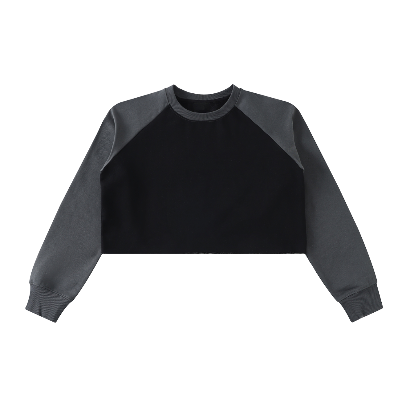 Women’s Raglan Color-Block Crop Sweatshirt