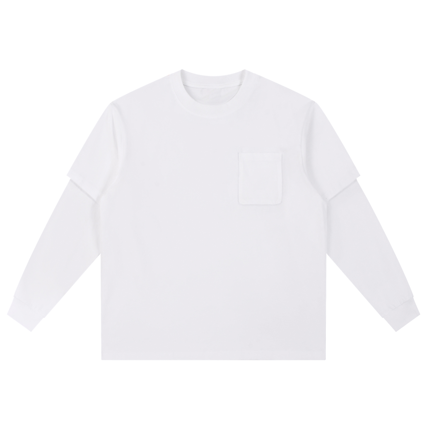 Layered Look Pocket Long Sleeve Tee
