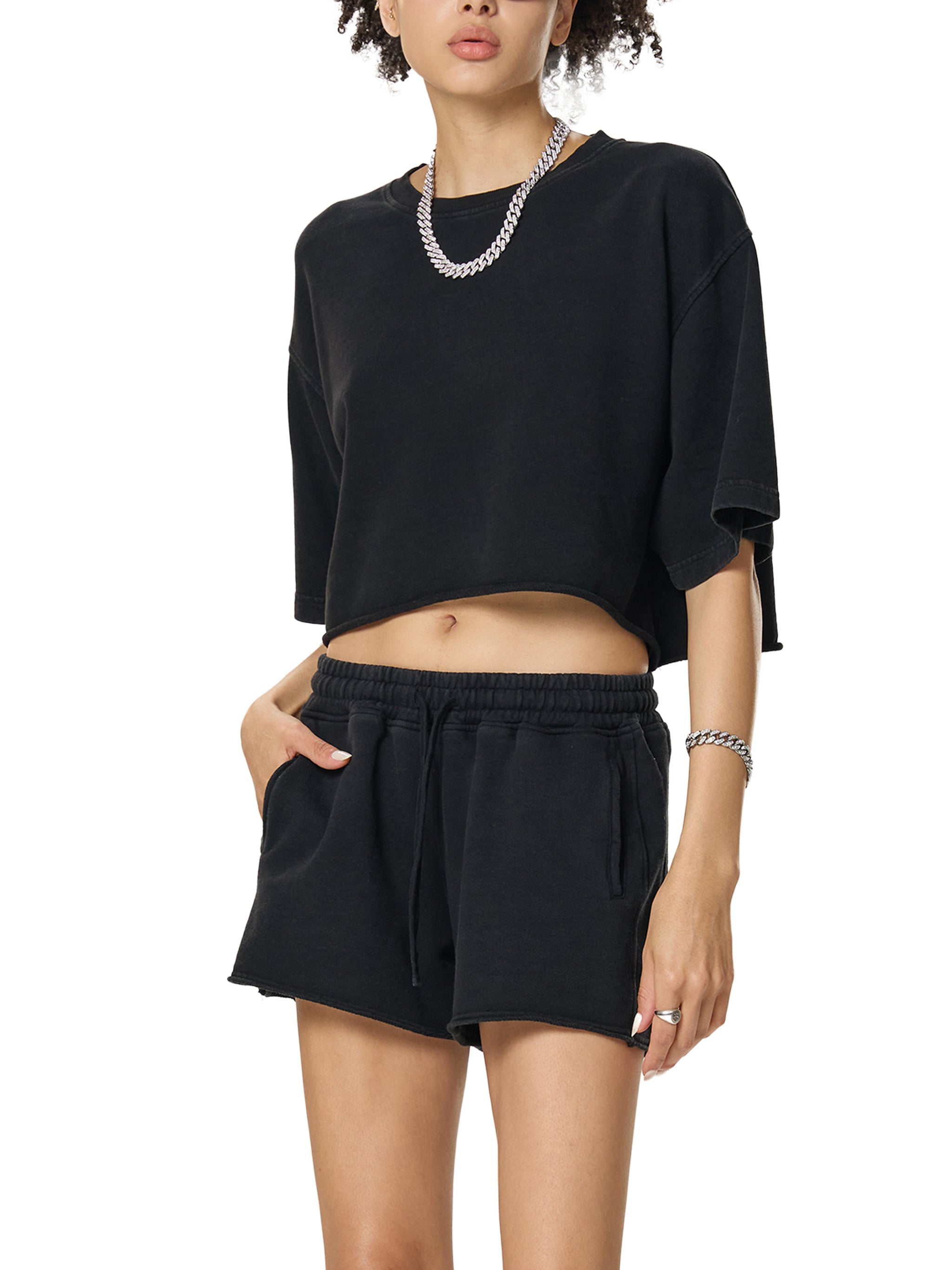 Women's Raw Edge Crop Top
