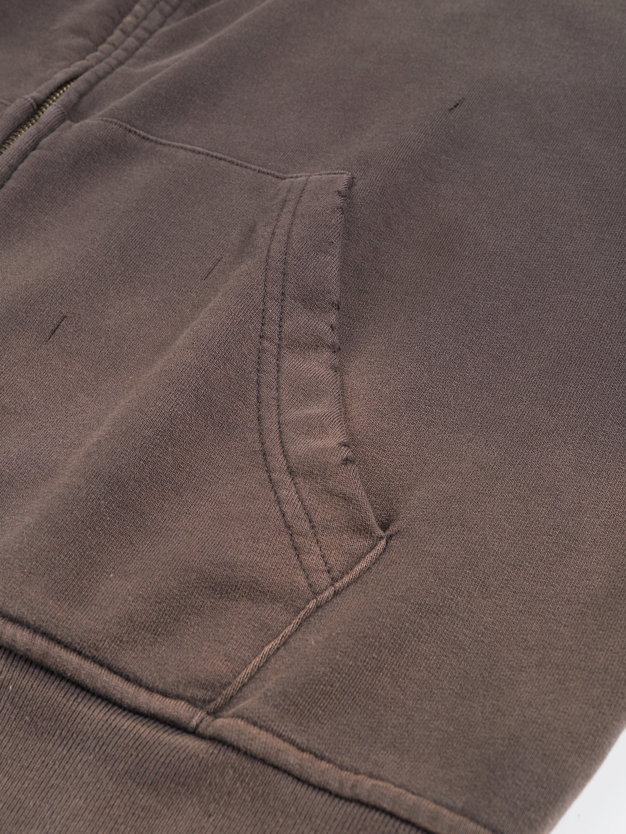 Vintage Sunfaded Zip Hoodie | Heavyweight Distressed